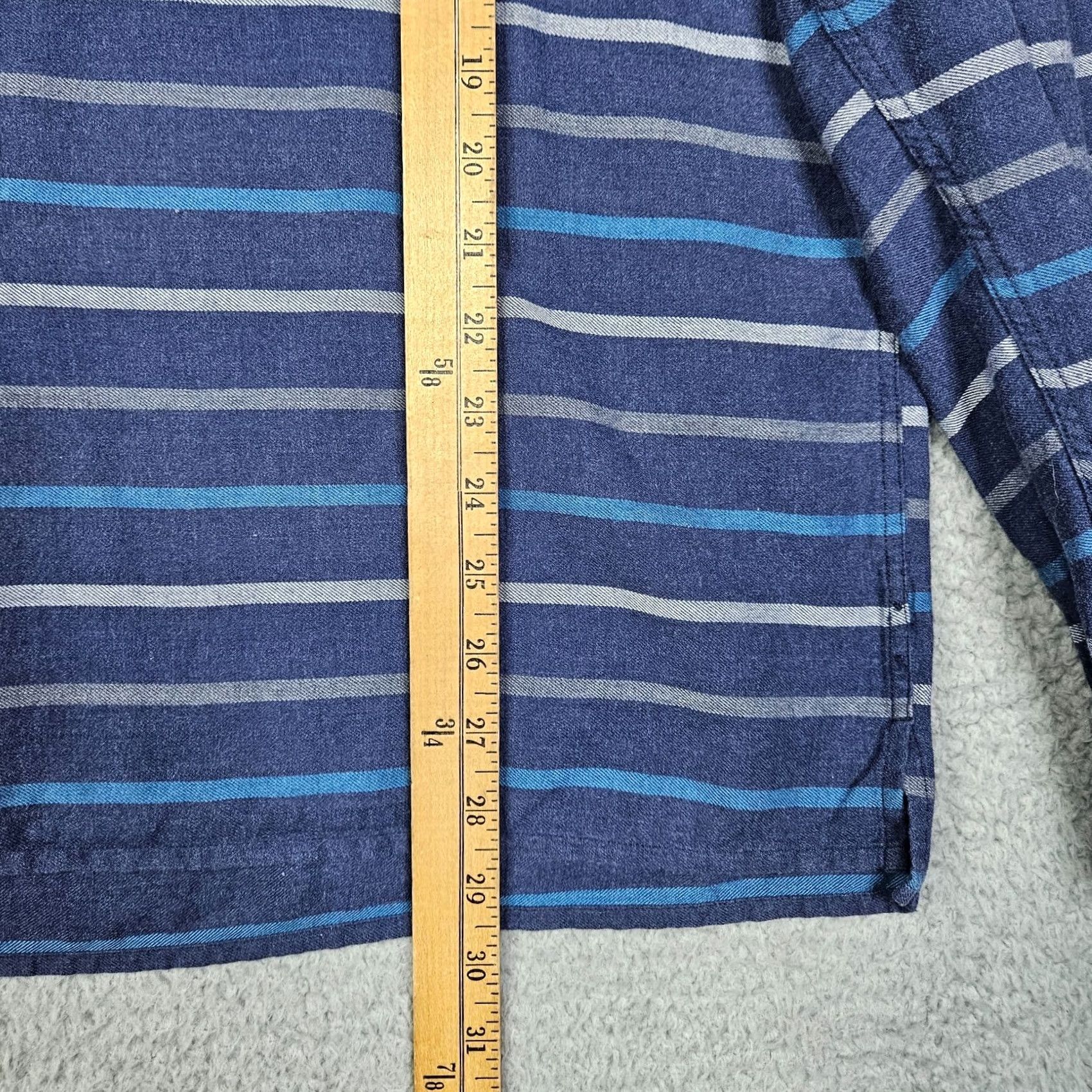 J.Crew J.CREW Button-Up Shirt Stripes Flannel Blue 1/4 Button Up 100% Cotton M Casual Men’s Shirt Size US M / EU 48-50 / 2 - 5 Thumbnail
