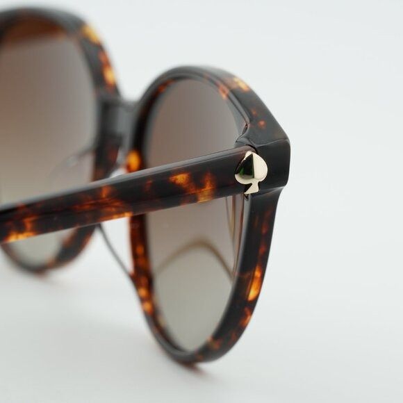 Kate Spade Kate Spade ELIZA/F/S 0086 LA Sunglasses Havana Round Frame Size ONE SIZE - 5 Thumbnail