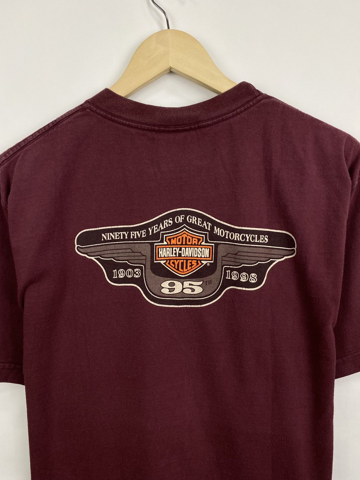 Harley Davidson 🇺🇸 Vintage 1998 Harley Davidson Anniversary USA T-Shirt Y2K Size US L / EU 52-54 / 3 - 9 Thumbnail