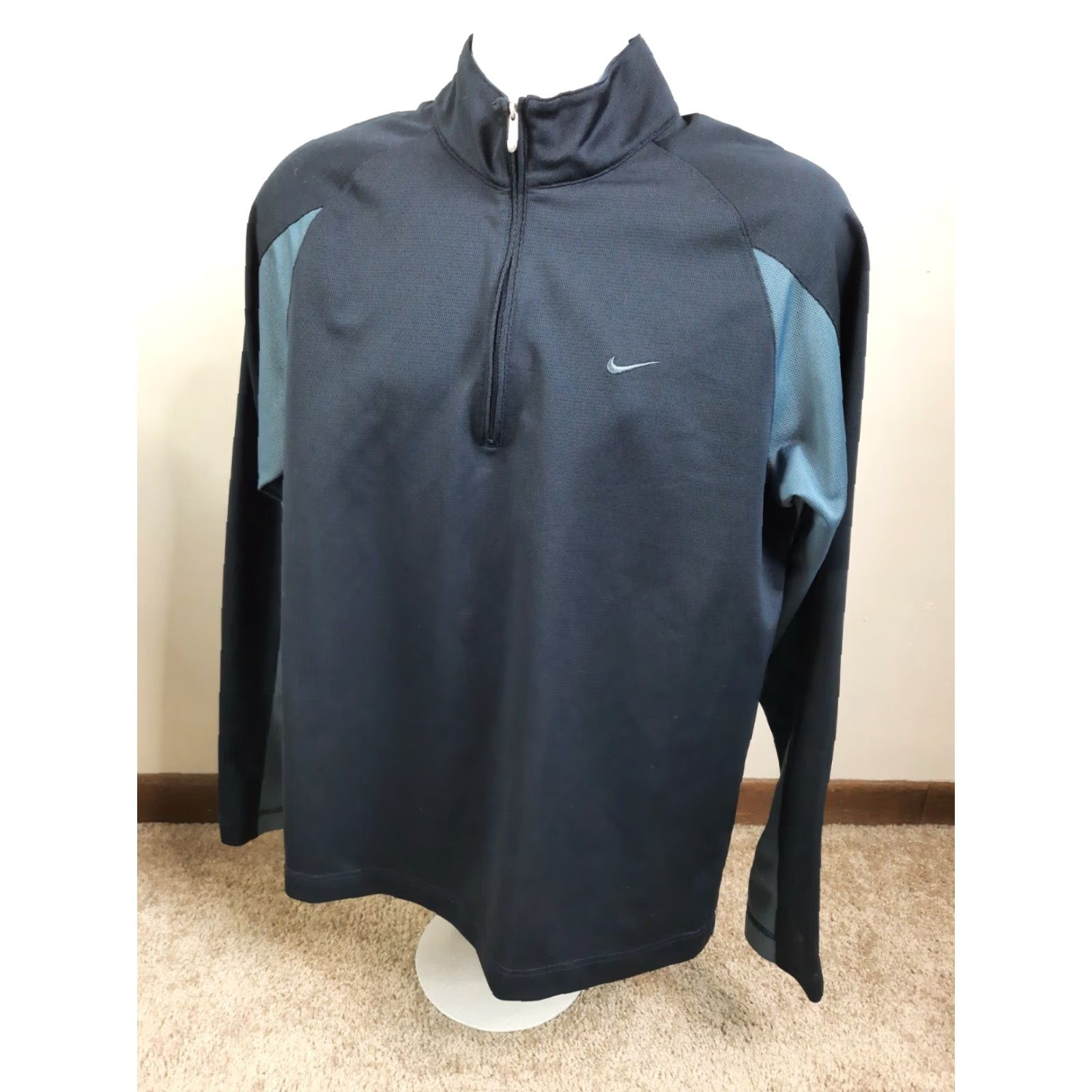 Nike Nike Dri-Fit Quarter Zip Pullover Mens Size Medium Blue 1/4 Zip Pullover Sweatshirt Regular Fit Sport Activewear Shirt Size US M / EU 48-50 / 2 - 7 Thumbnail