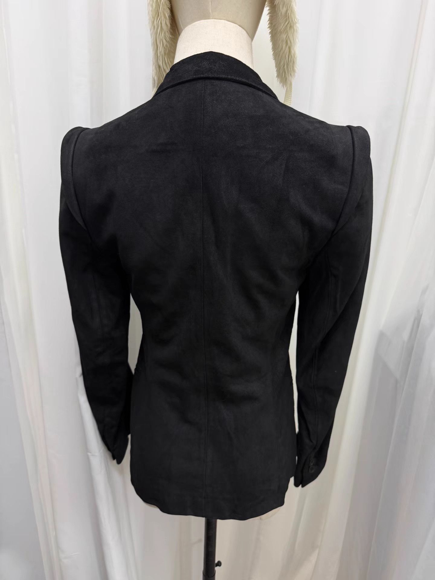 Ann Demeulemeester Ann Demeulemeester Pagoda Shoulder Sheepskin Blazer K20 Size XXS / US 00 / IT 34 - 4 Thumbnail