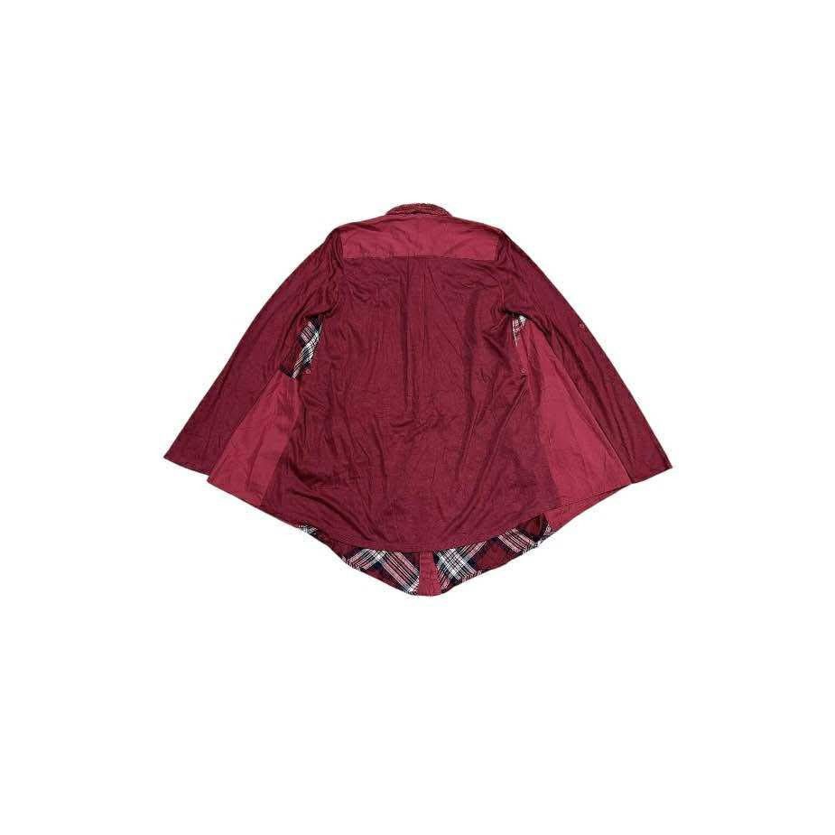 Yohji Yamamoto 🔥Rare Atsuro Tayama Asymmetric Check Patchwork Draped Shirt Size US L / EU 52-54 / 3 - 6 Thumbnail