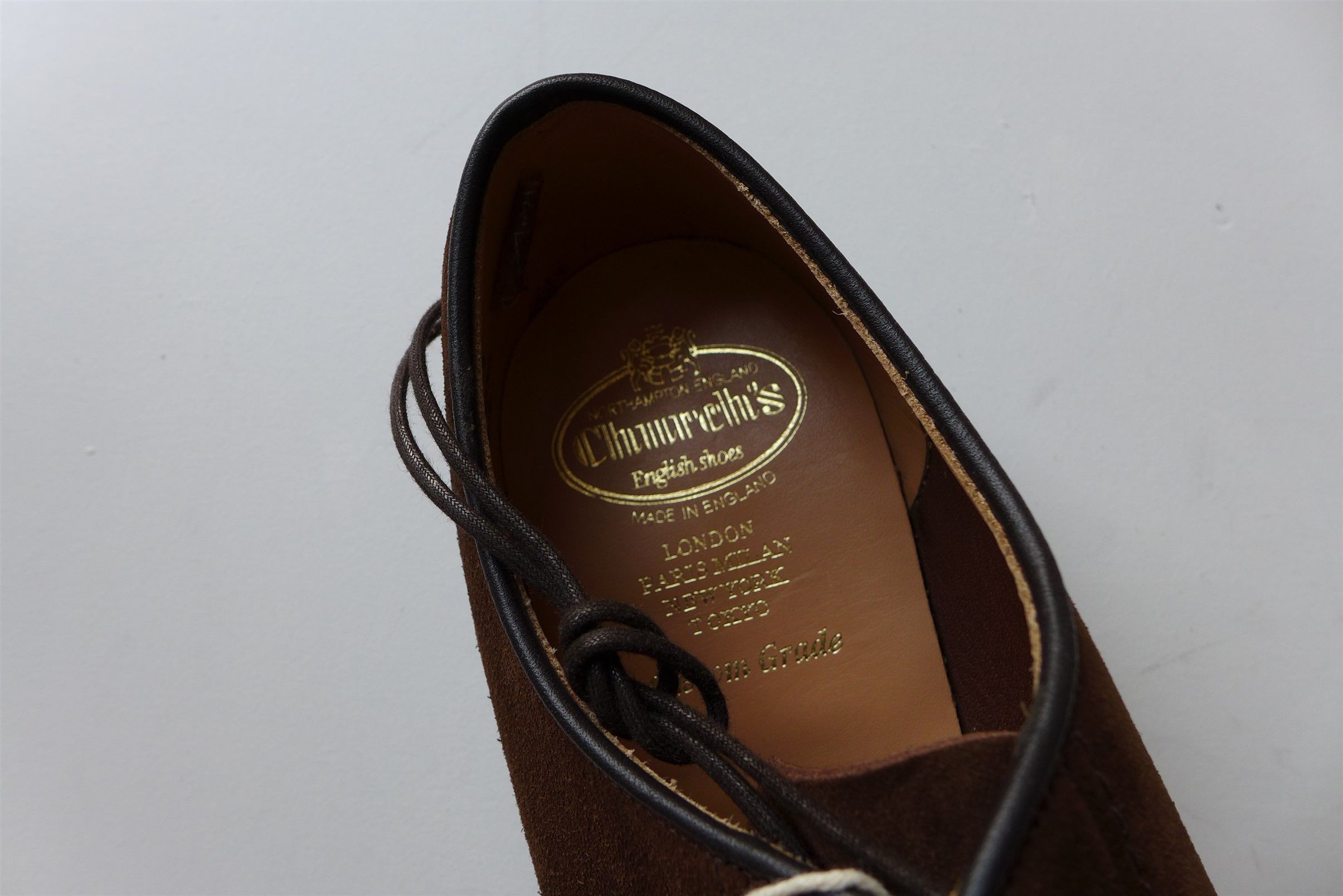 Church's n/a Churchs Bestone Derby Shoes - Sigar Castoro Suede Size US 11.5 / EU 44-45 - 12 Thumbnail