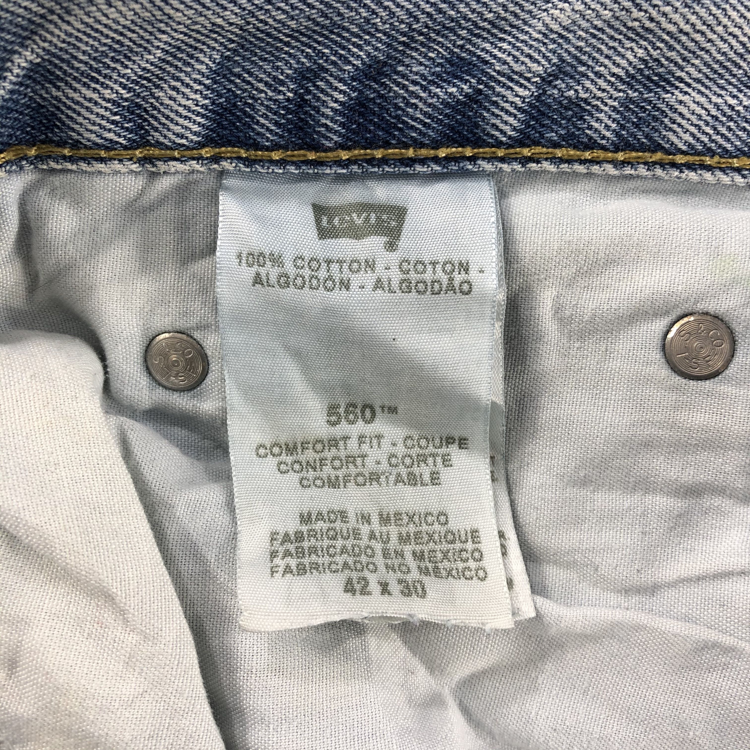 Levi's Vintage 90s Light Wash Levis 560 Jeans-J1194 Size US 42 / EU 58 - 11 Thumbnail