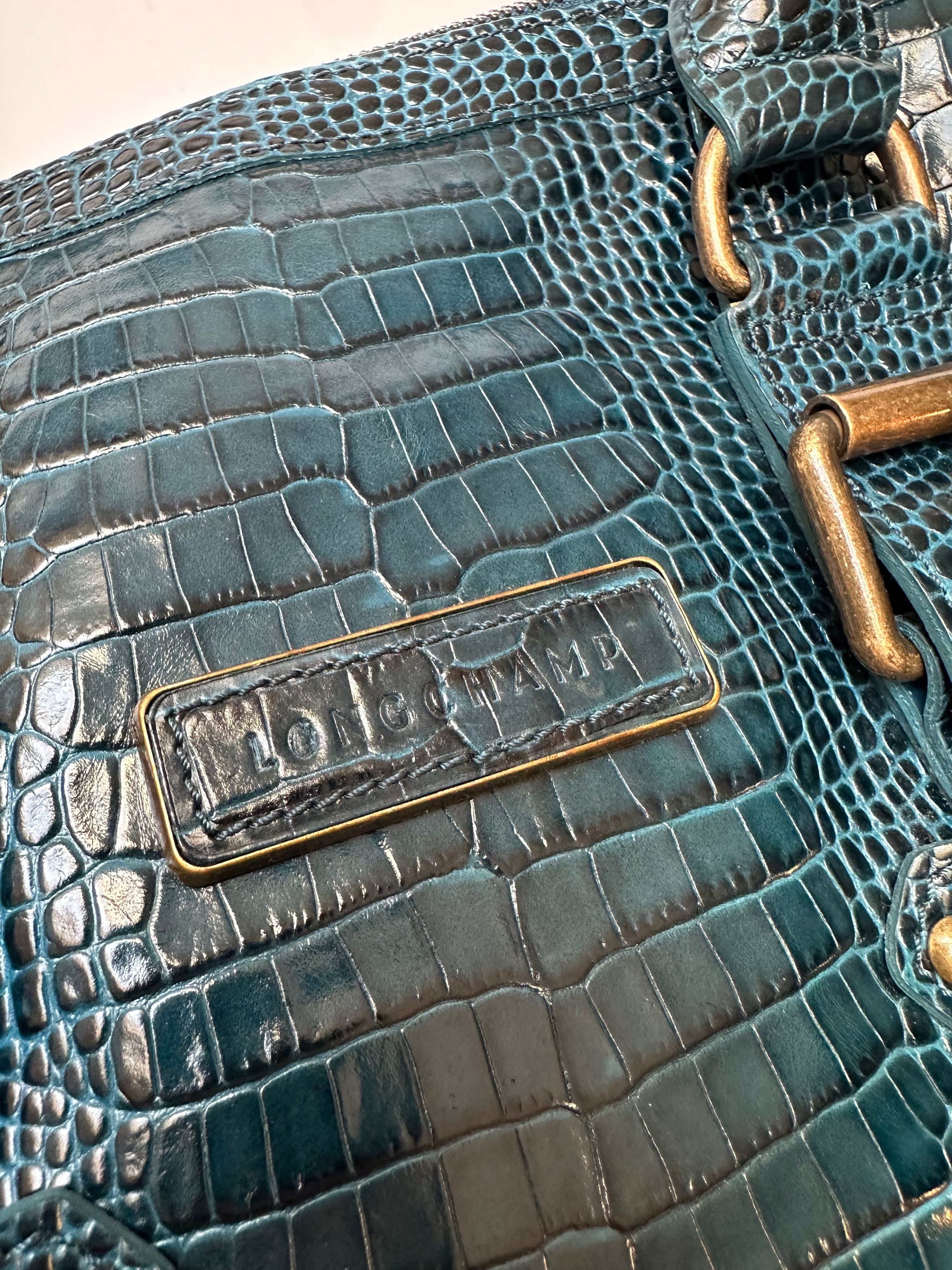 Longchamp Longchamp Kate Moss Emerald Leather Handbag France Size ONE SIZE - 3 Thumbnail