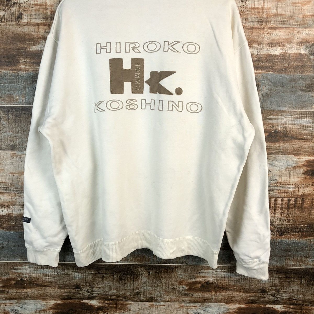 Hiroko Koshino Homme Hiroko Koshino Homme White Sweatshirt #A2289 Size US L / EU 52-54 / 3 - 3 Thumbnail