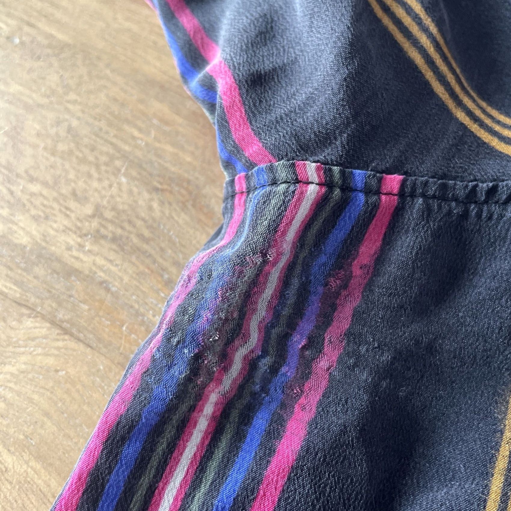 Figue Figue Blouse Shirt Womens XS Silk 100% Relaxed Buttoned Top Tunic Striped City Luxury Debutants? Size XS / US 0-2 / IT 36-38 - 5 Thumbnail