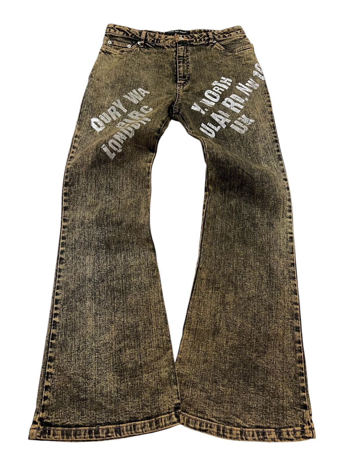 If Six Was Nine × Japanese Brand × Le Grande Bleu (L.G.B.) Jeour aux echecs mudwash japanese flared jeans Size US 30 / EU 46 - 1 Thumbnail