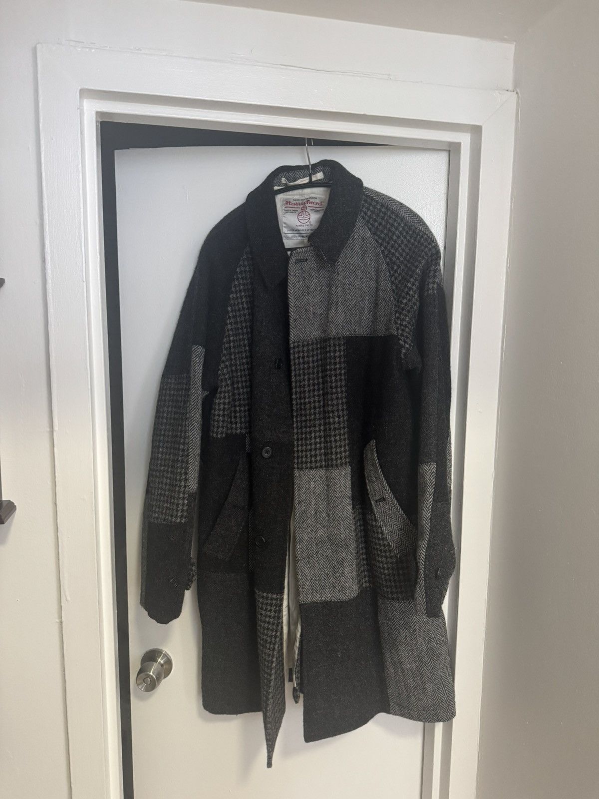 Beams Plus Beams + Harris Tweed Balmacaan Coat Size US XL / EU 56 / 4 - 7 Thumbnail