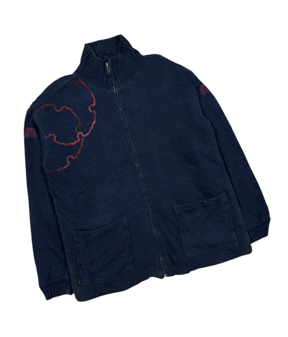 45rpm × Japanese Brand × Vintage Vtg🔥Chikiriya Artist Tatoo Design Artwork Indigo Sweater Size US M / EU 48-50 / 2 - 7 Thumbnail