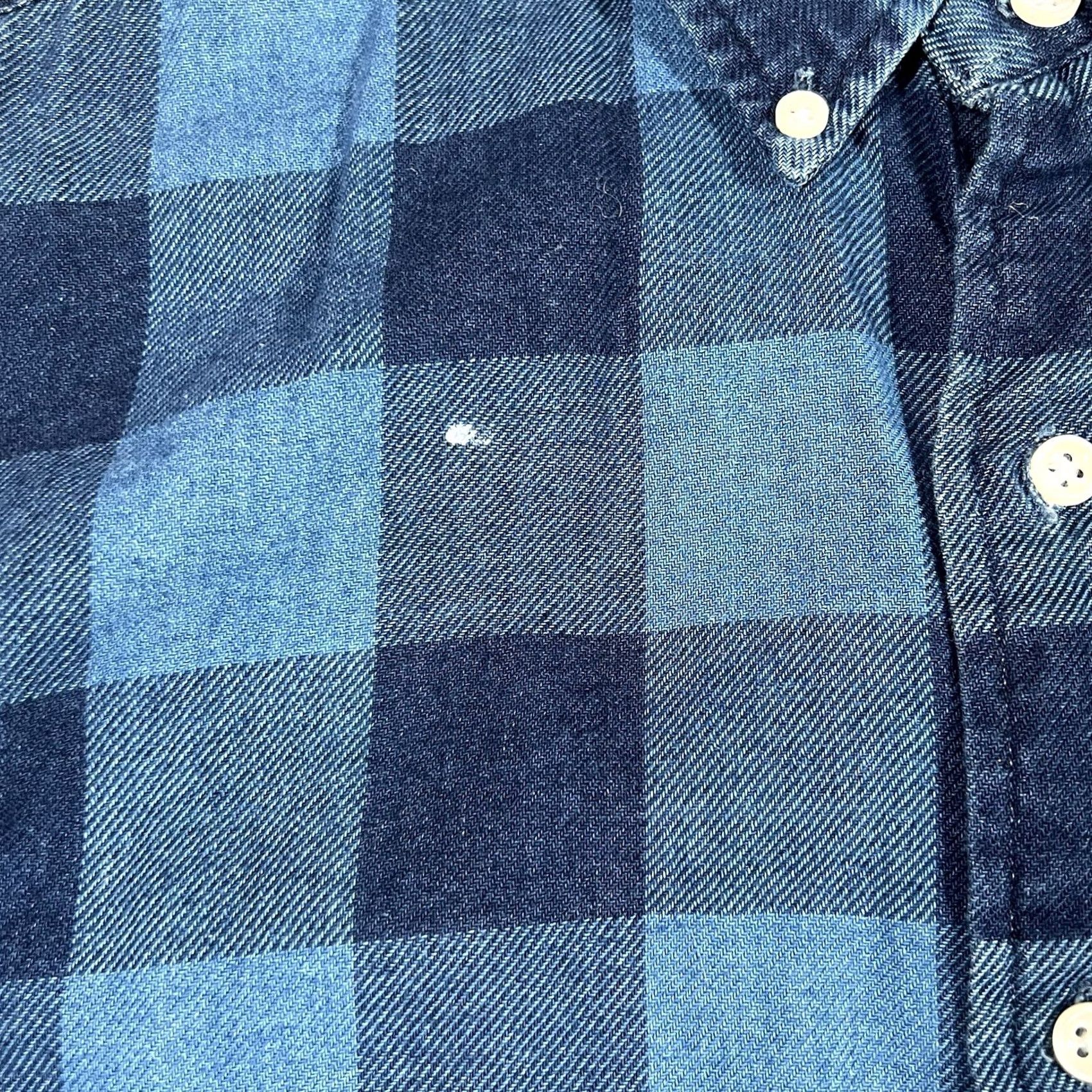 Polo Ralph Lauren Polo Ralph Lauren Shirt Men M Blue Indigo Plaid Denim Button-Up Pocket Long Sleeve Size US M / EU 48-50 / 2 - 3 Thumbnail