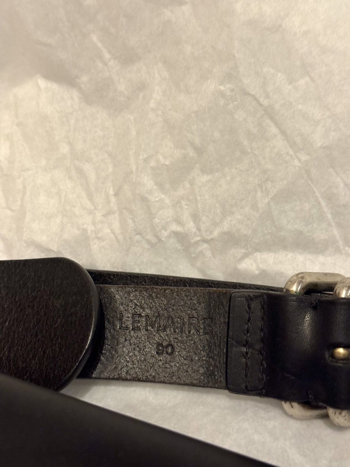 Lemaire lemaire belt and bag in matt black heavy leather Size ONE SIZE - 2 Thumbnail