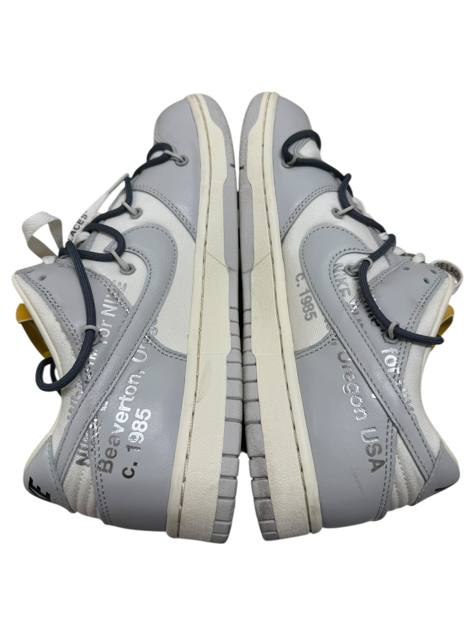 Nike × Off-White Nike Off-White Grey, White & Yellow Dunk 41 of 50 Mens 10 Size US 10 / EU 43 - 5 Thumbnail