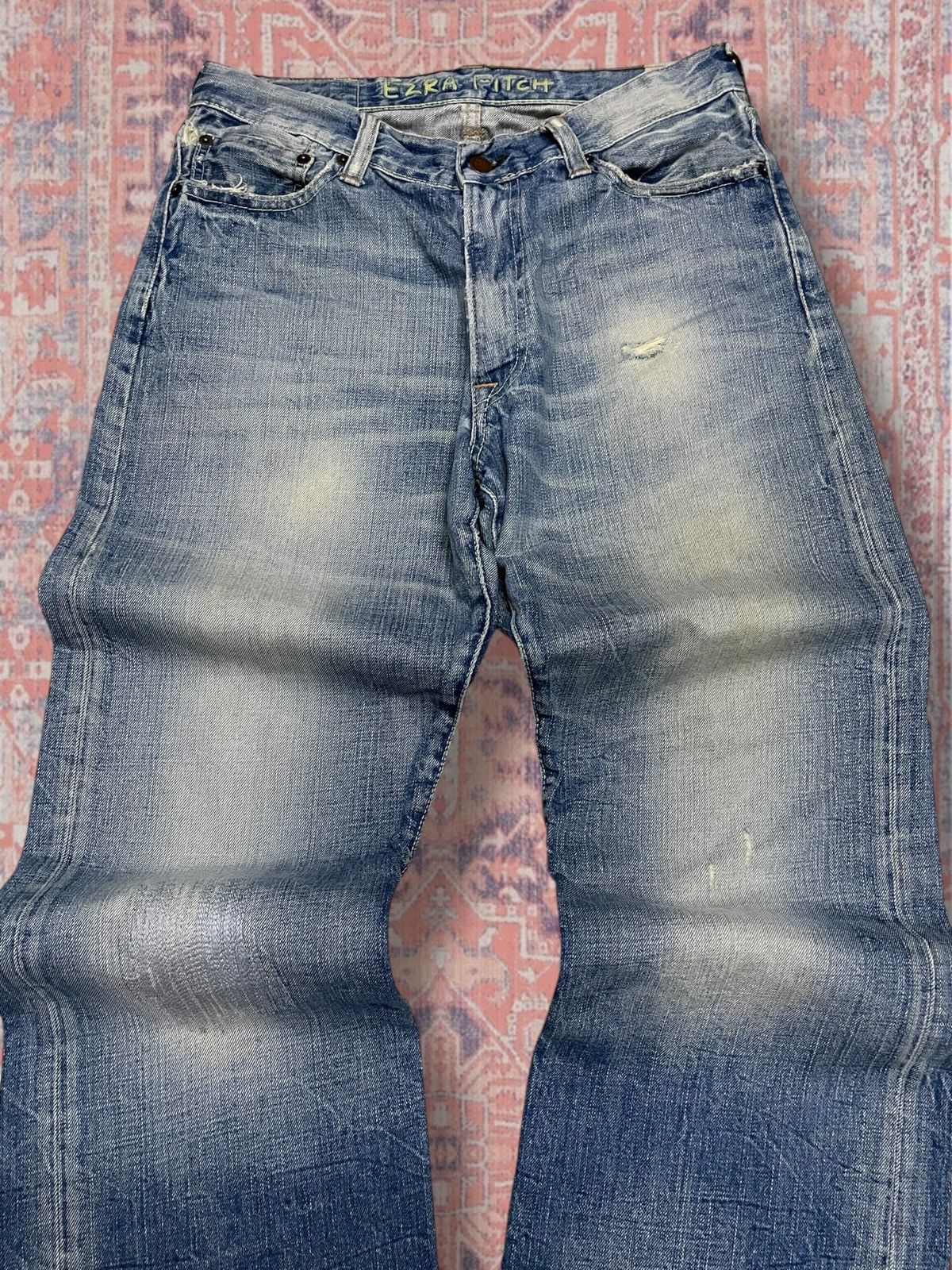 Japanese Brand Vintage Rare 1990s Designer Japan Ezra Fitch Mudwash Flared Size US 30 / EU 46 - 4 Thumbnail