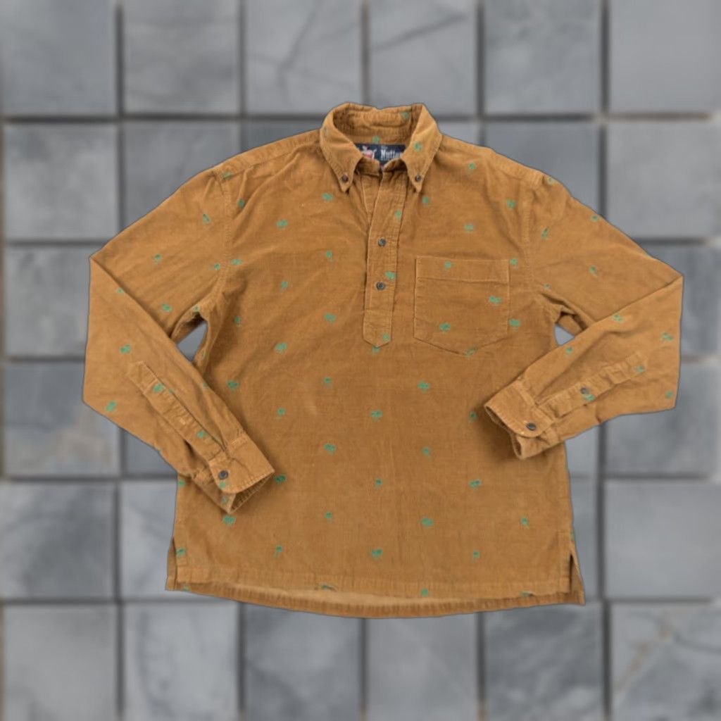 Chubbies The Nutter Men's Brown Corduroy Long Sleeve Polo Shirt Size Small Outdoor Size US S / EU 44-46 / 1 - 1 Thumbnail