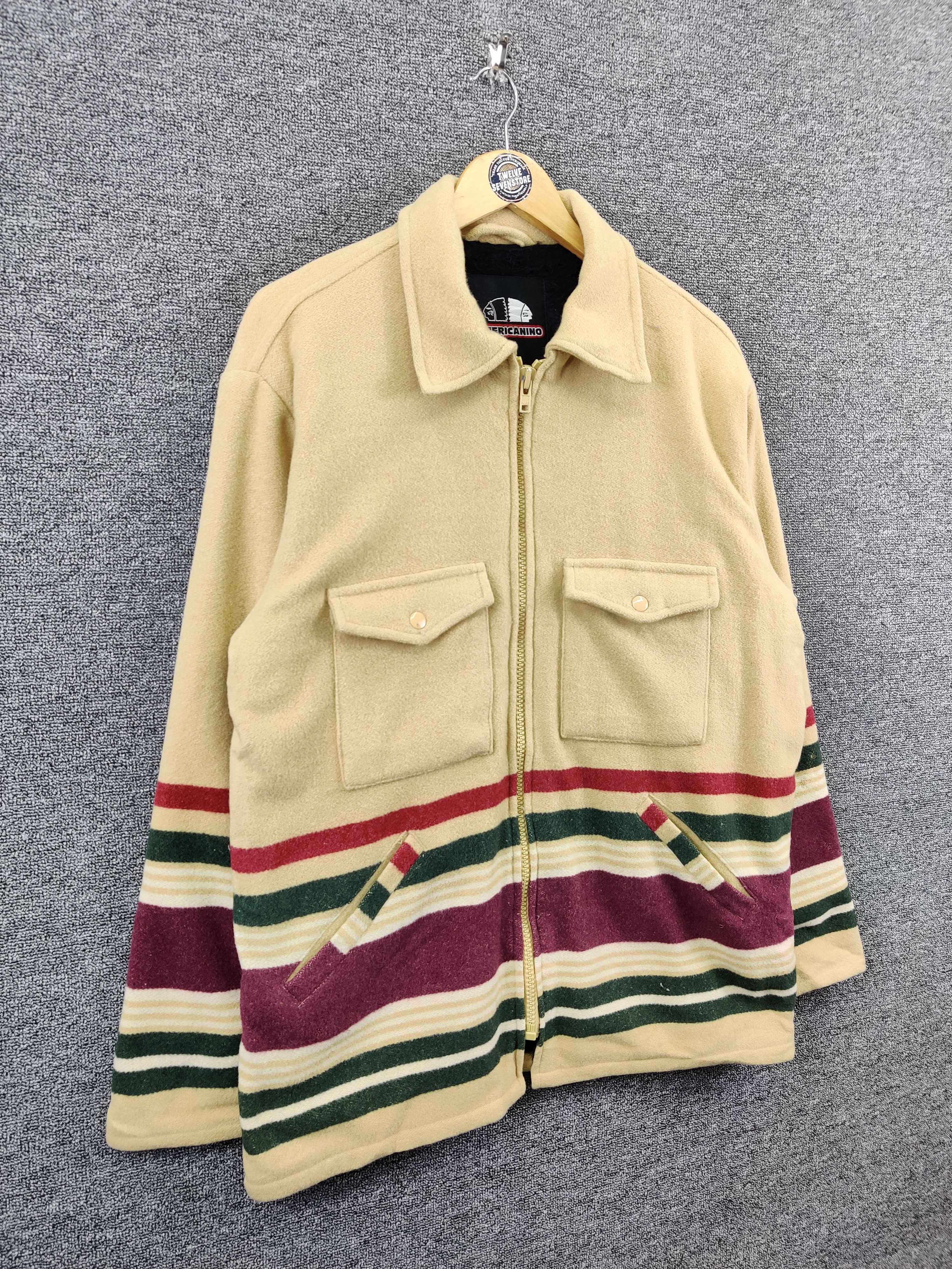 Japanese Brand Vintage Americanino Wool Coat Nice Design Size US M / EU 48-50 / 2 - 7 Thumbnail