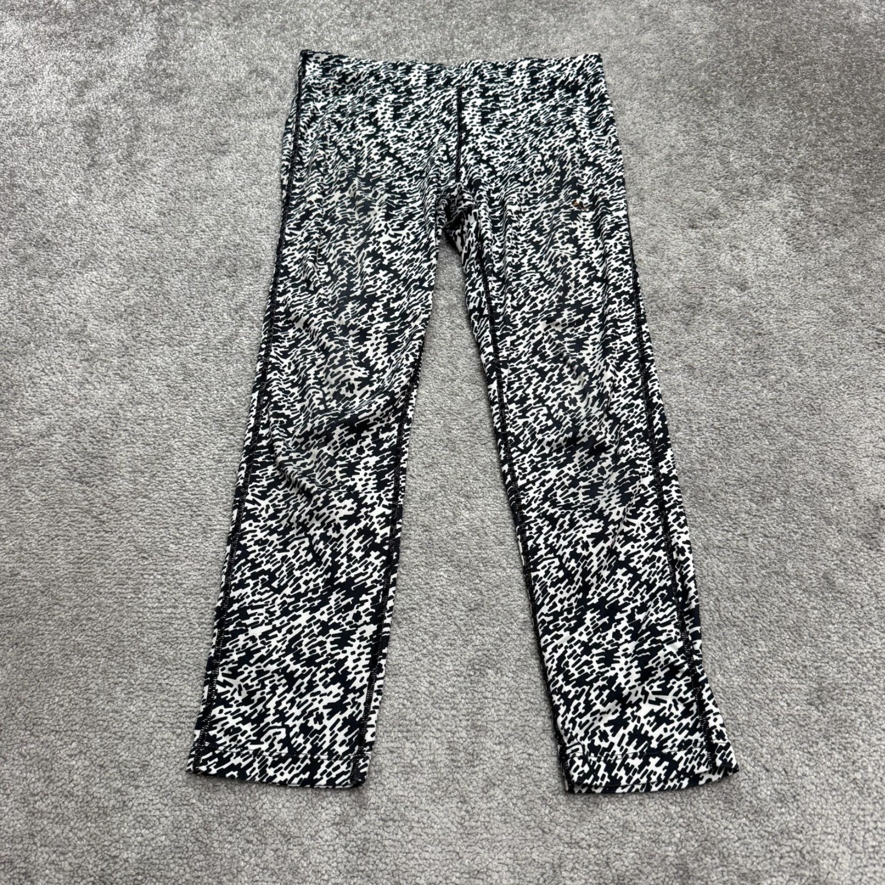 Nike VINTAGE Nike Power Legendary Dri-Fit Leggings Womens Small Black White Swoosh Abstract Size 28" / US 6 / IT 42 - 2 Thumbnail