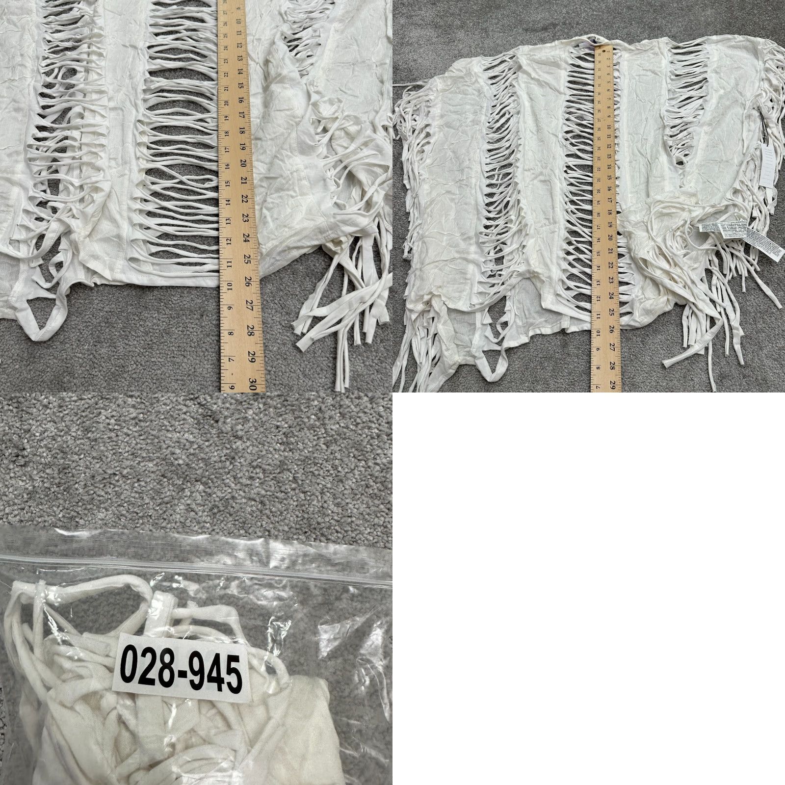 Forever 21 FOREVER 21 Swimwear Cover Up Womens S White Solid Ripped Beach Sleeveless Vintage: No ? Size ONE SIZE - 9 Thumbnail