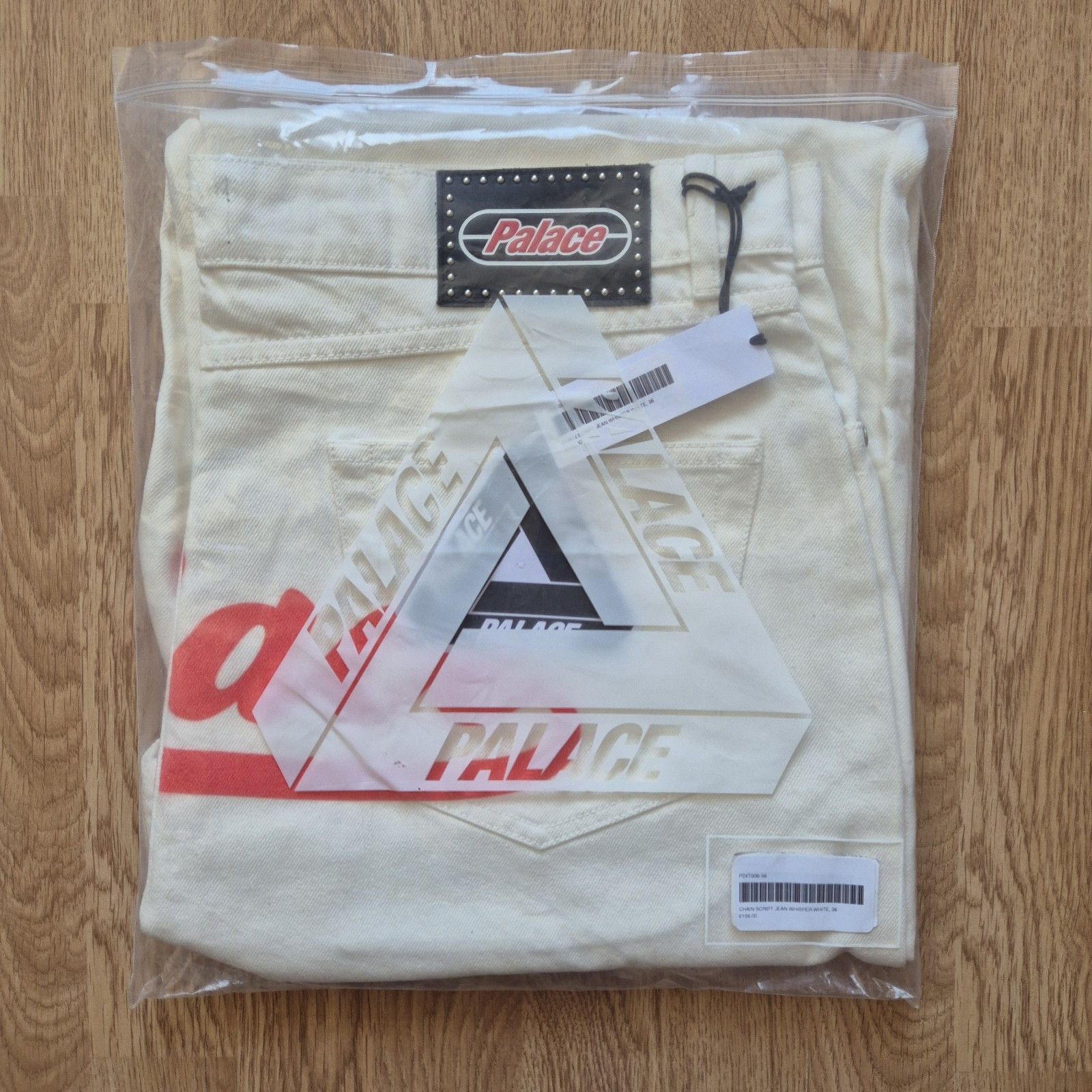 Palace Palace Chain Script Jean Whisper White 36 Brand New SS23 Size US 36 / EU 52 - 3 Thumbnail