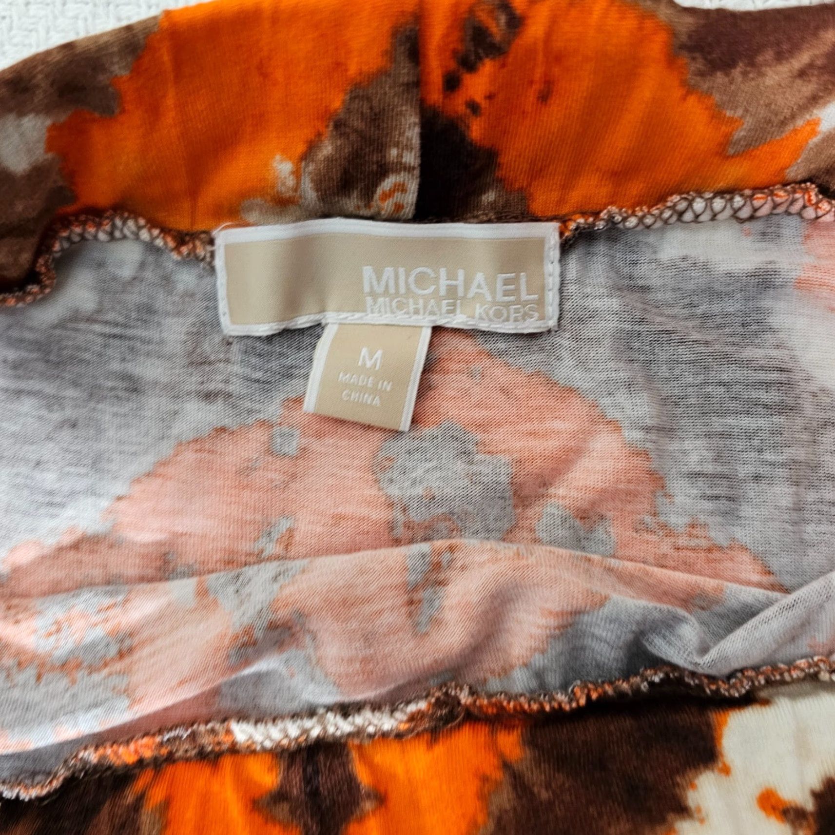 Michael Kors Michael Kors Womens Orange High Low Maxi Skirt Stretch Waist Size Medium Geo Size 32" / US 10 / IT 46 - 3 Thumbnail