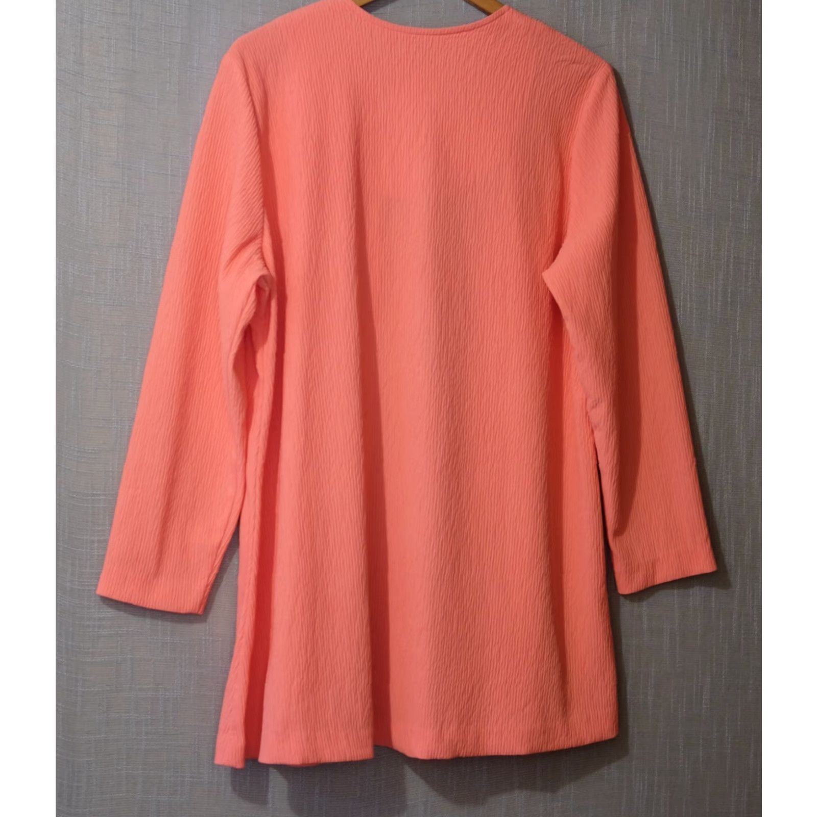 Vintage EUC Bobbie Brooks Crinkle Open Front Cardigan Orange Women's XL Cardigan Casual Office Wear brighter? Size XL / US 12-14 / IT 48-50 - 5 Thumbnail