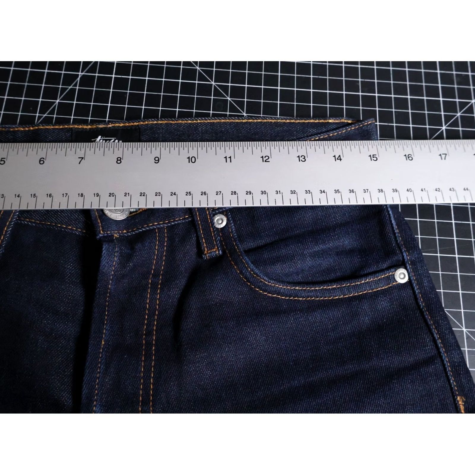 Vintage Stussy Jeans Men's 29 x 29 Dark Blue Skinny Low Rise Button Fly USA Made Size US 30 / EU 46 - 5 Thumbnail