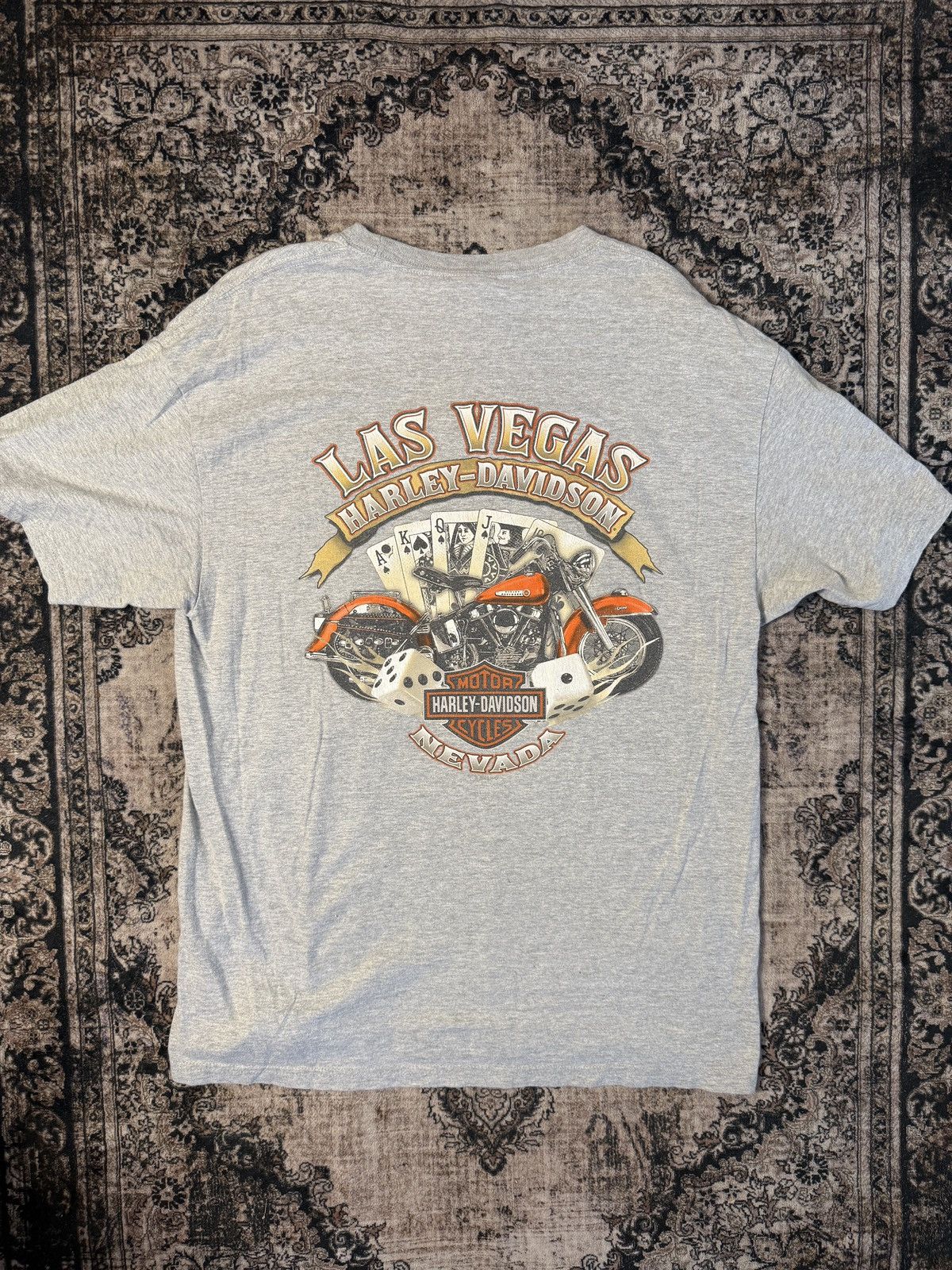 Harley Davidson × Vintage Y2K Harley-Davidson Mad Hatter Las Vegas Biker Shirt (SizeL) Size US L / EU 52-54 / 3 - 2 Thumbnail