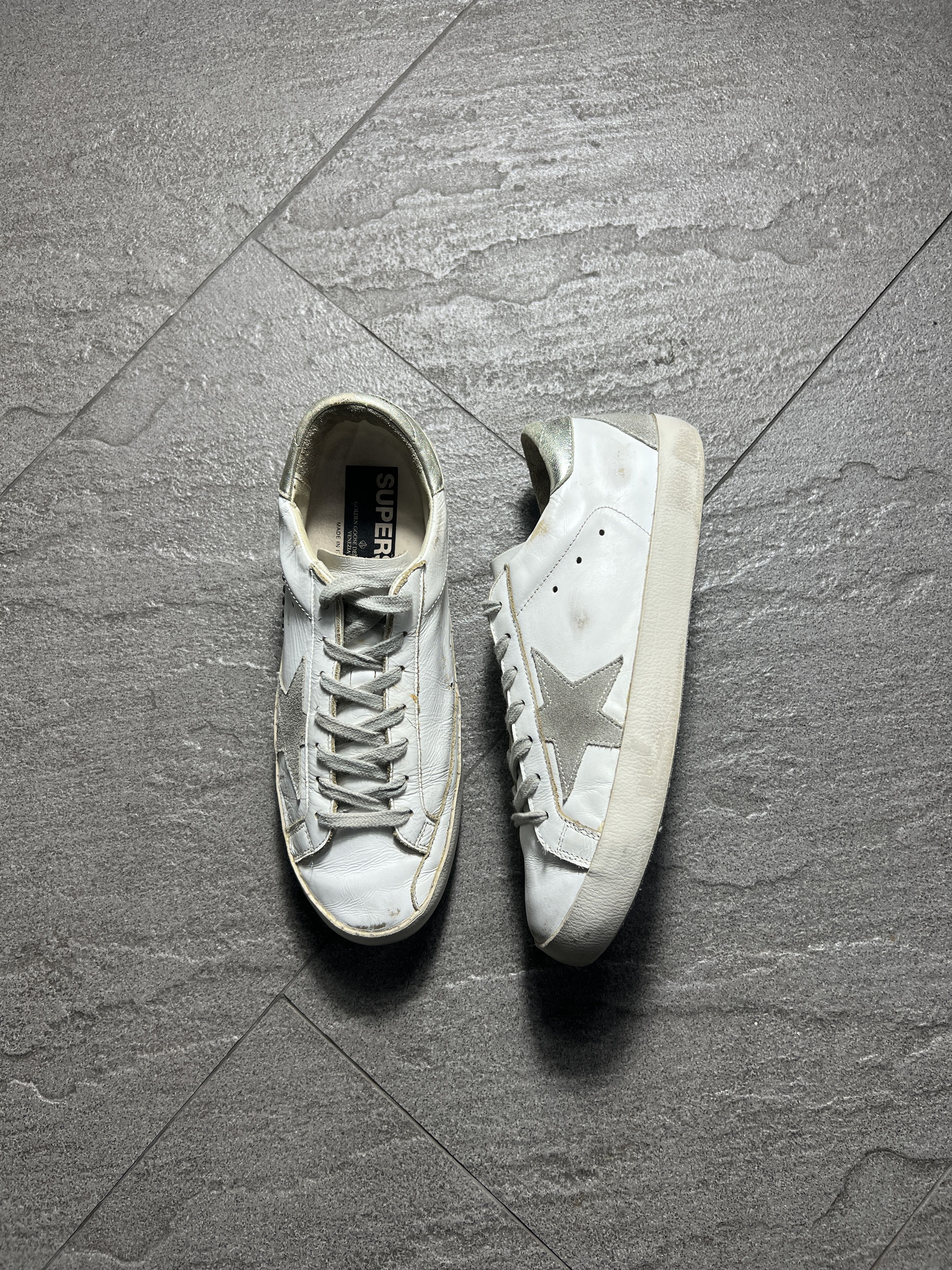 Golden Goose Golden Goose Superstar Suede Star Silver Heel EU40 Size US 7 / EU 40 - 6 Thumbnail