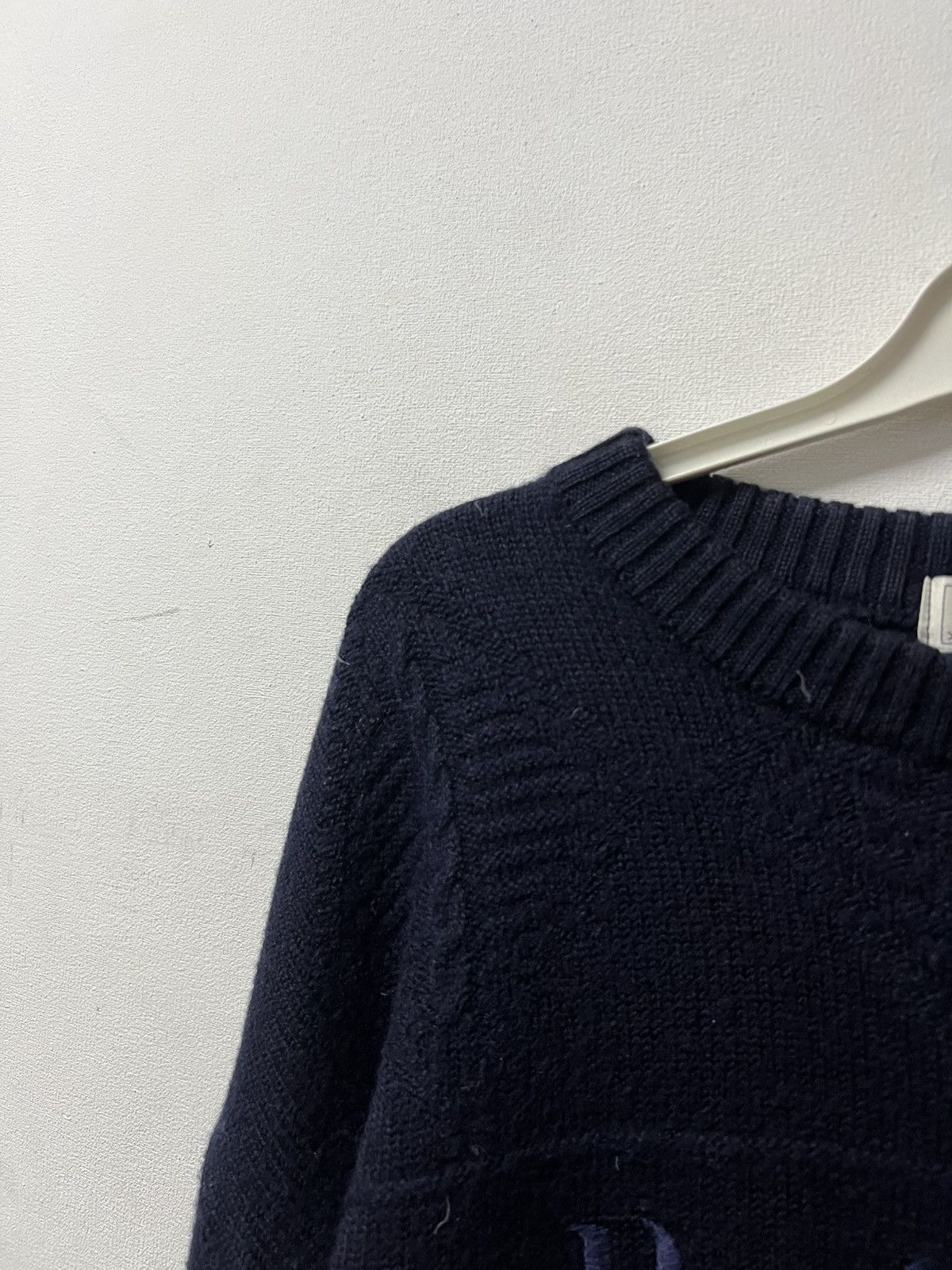 Burberry Vintage BURBERRYS Logo Wool Sweater Sweatshirt Big Logo Size US XL / EU 56 / 4 - 9 Thumbnail
