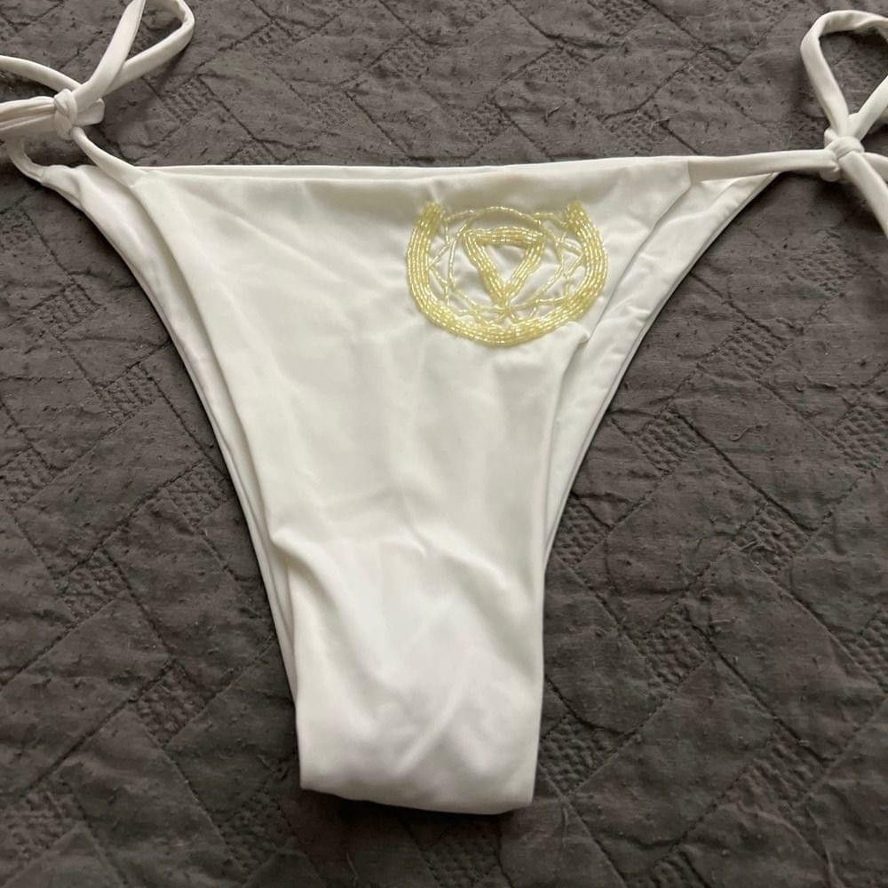 Other Oceanus Off Shoulder White Bikini M Crystal Beading New Size M / US 6-8 / IT 42-44 - 7 Thumbnail