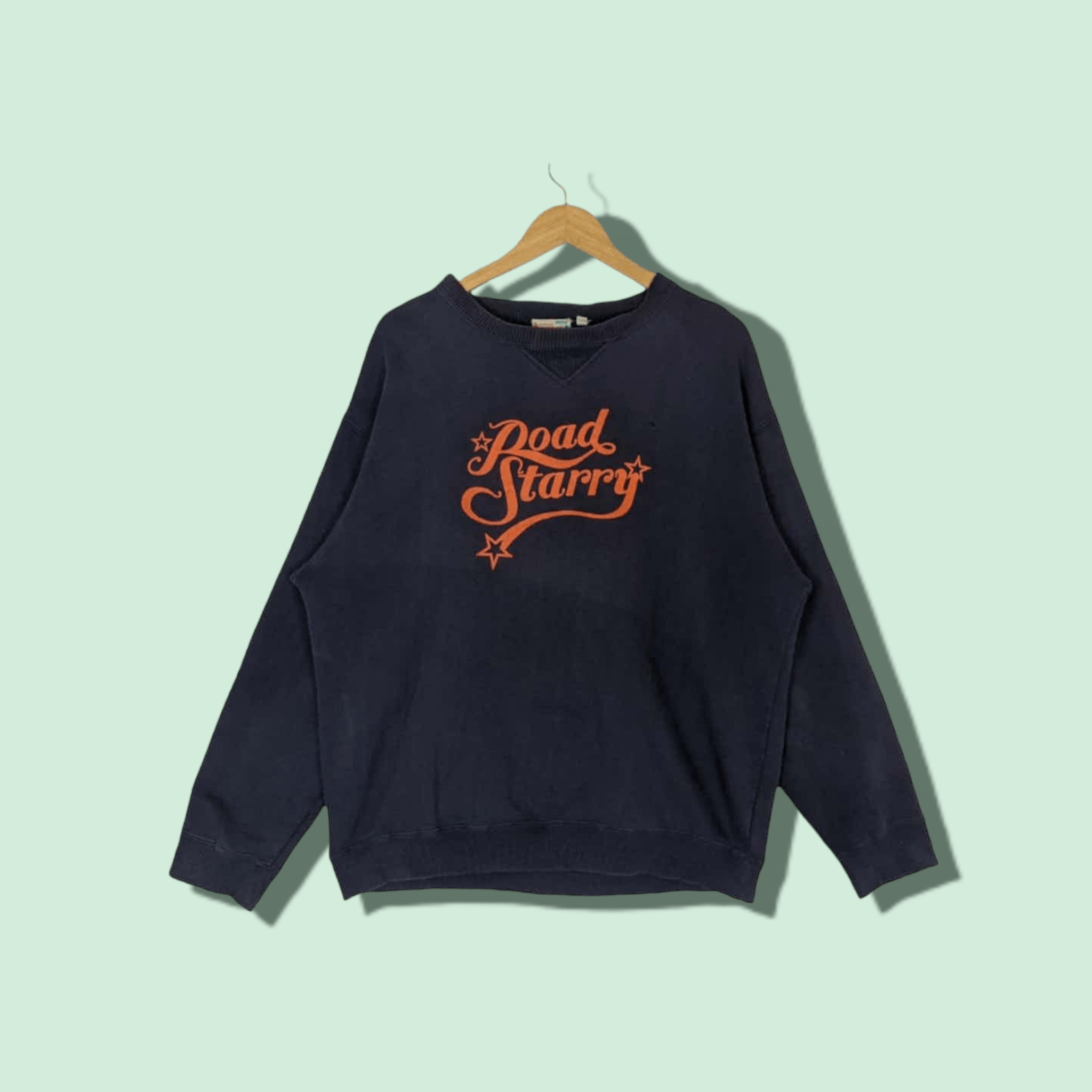 Japanese Brand × Vintage Vintage 90's OLD ENGLAND Road Starry Jumper Sweatshirt Size US XL / EU 56 / 4 - 1 Thumbnail