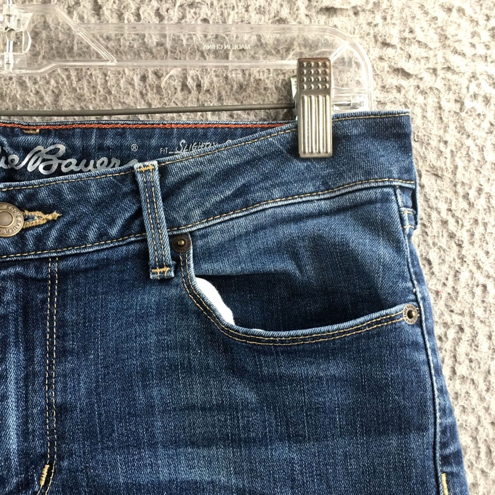 Eddie Bauer Eddie Bauer Jeans Womens 6 Blue Denim Straight Leg Mid Rise Jeans Womens Regular Slim Straight Blue Jeans 6 Mens Womens Size 28" / US 6 / IT 42 - 4 Thumbnail
