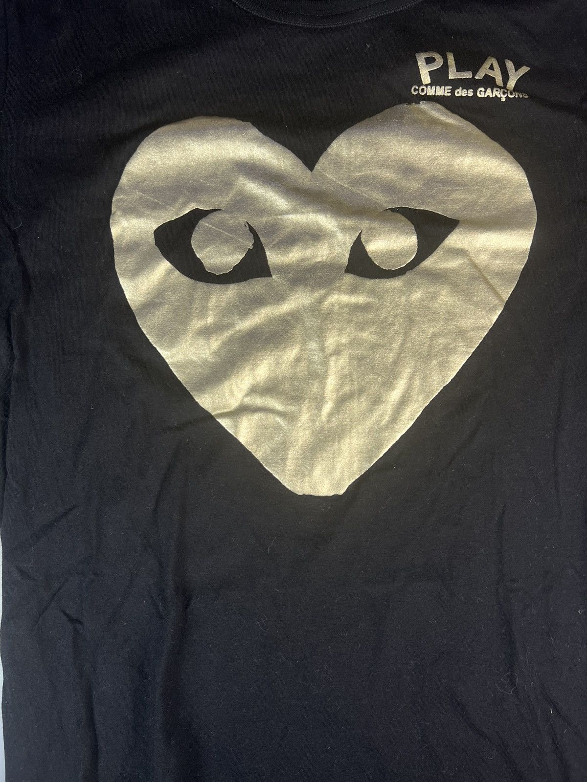 Comme des Garcons Rare CDG PLAY Metallic Heart Tee – Black /Gold – Men’s Large Size US L / EU 52-54 / 3 - 3 Thumbnail