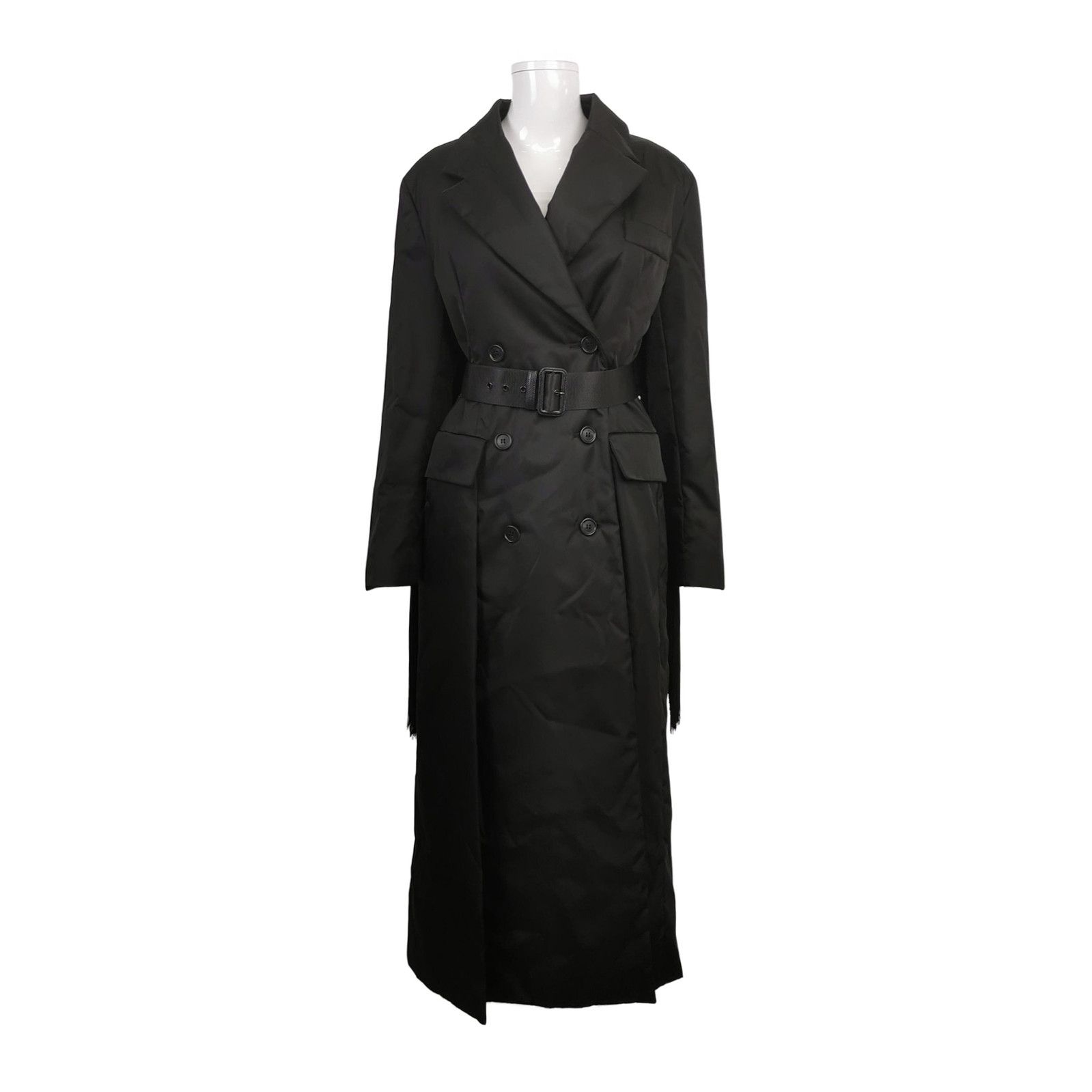 Prada Prada Black Cotton Trench Coat with Belt - dmc Size M / US 6-8 / IT 42-44 - 1 Thumbnail