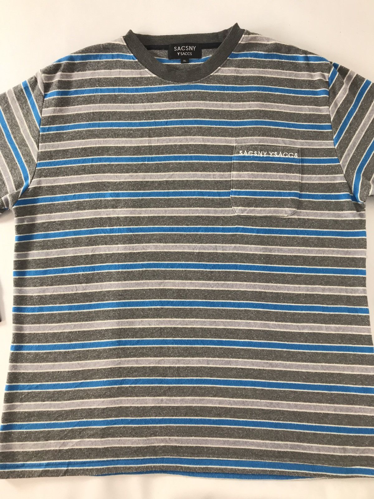 Yohji Yamamoto Saccsny Y’saccs Yohji Yamamoto Striped Pocket Longsleeve Tee Size US XL / EU 56 / 4 - 3 Thumbnail