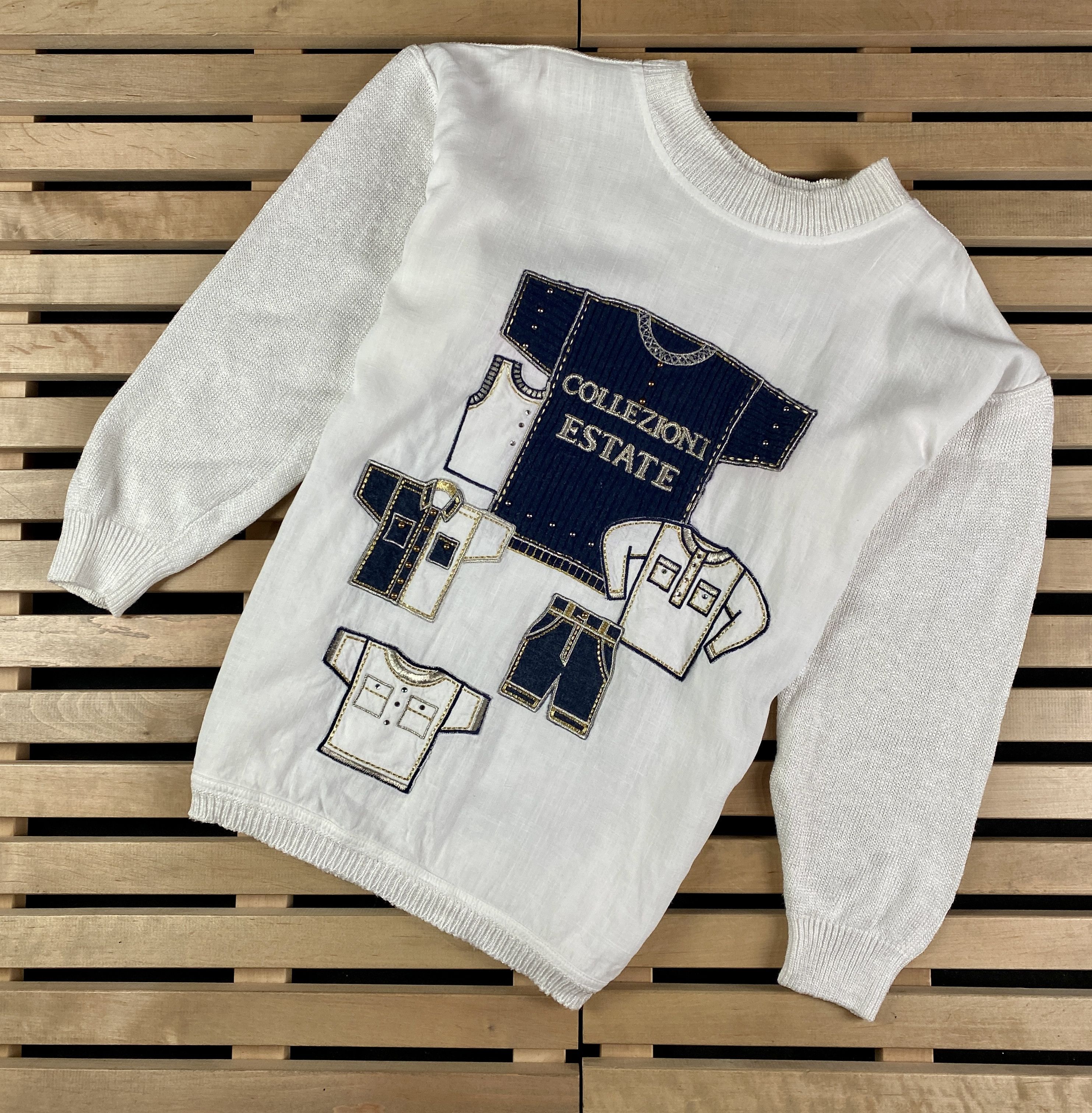Carlo Colucci Mens Sweatshirt Atenzione by Carlo Colucci Vintage Size XL Size US XL / EU 56 / 4 - 1 Thumbnail