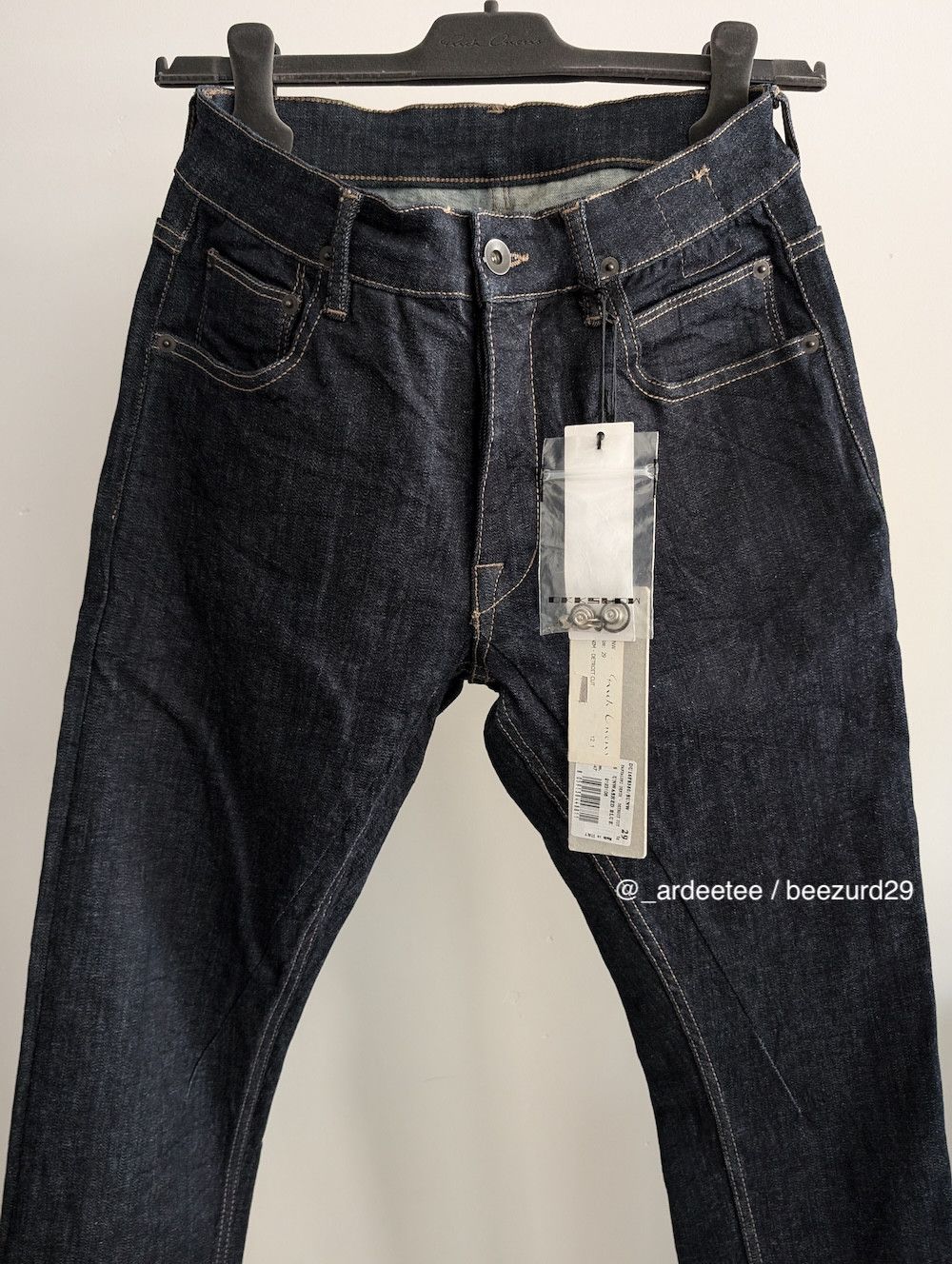 Rick Owens Drkshdw *NEW* RAW DETROIT CUT JEANS FW16 Size US 29 - 2 Thumbnail