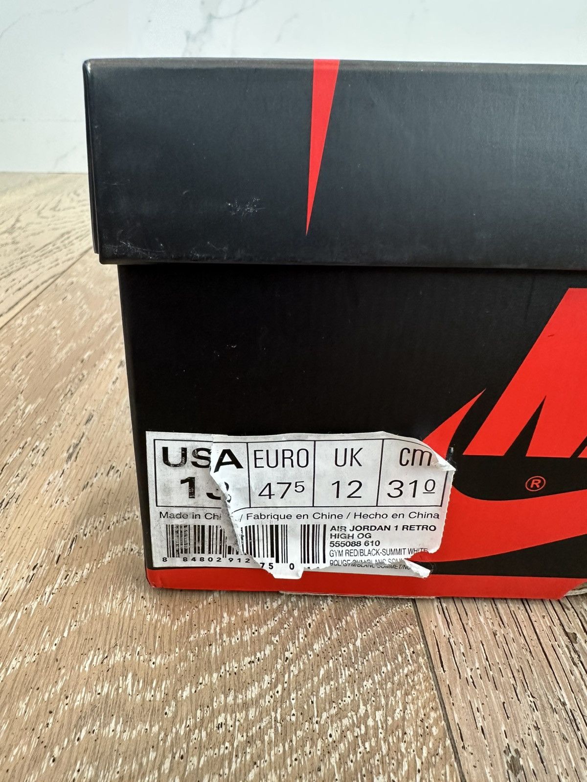 Jordan Brand Jordan 1 Retro High Bred Toe Size US 13 / EU 46 - 7 Thumbnail