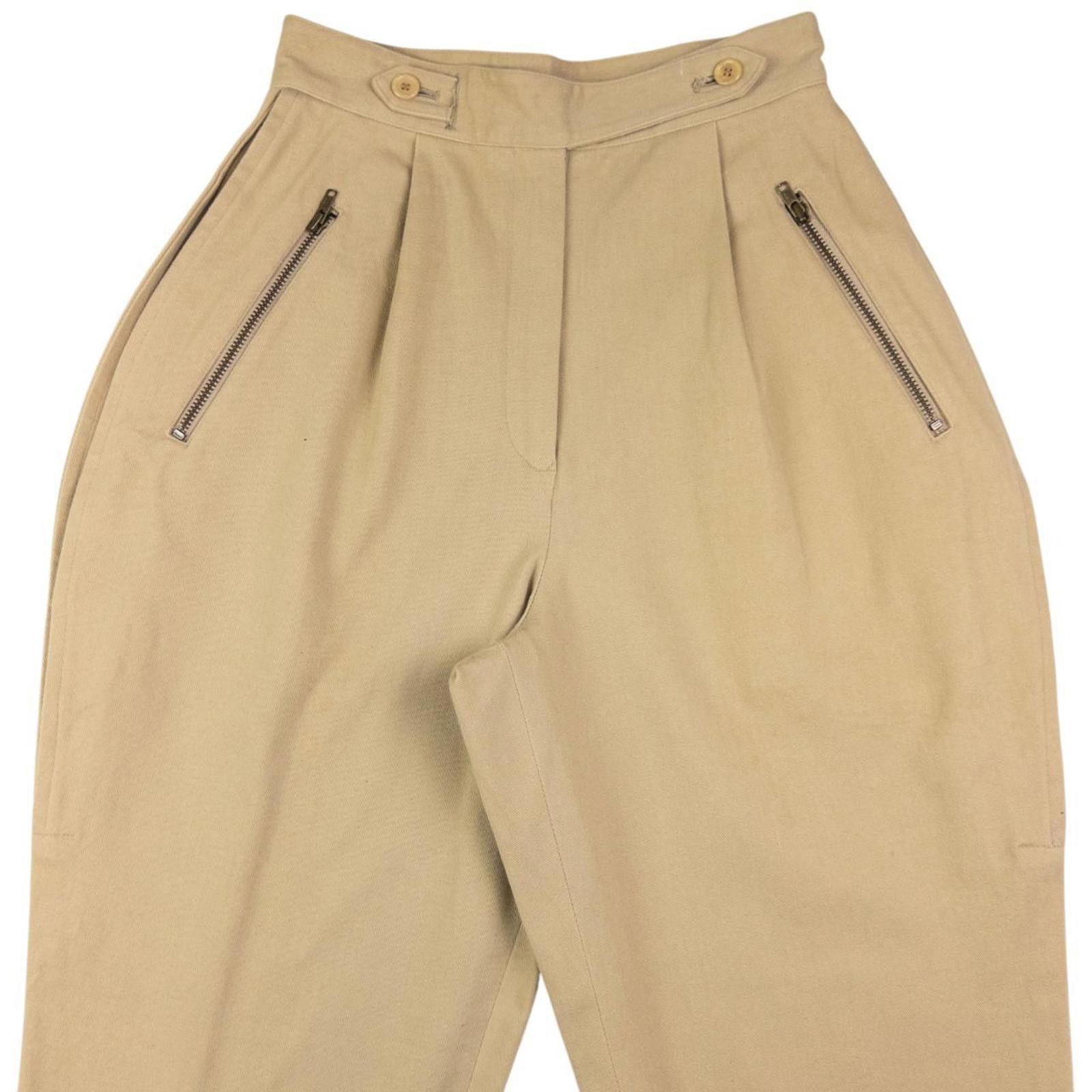 Issey Miyake Vintage Issey Miyake Stretch Stirrup Trousers Womens W23 Size 23" - 2 Thumbnail