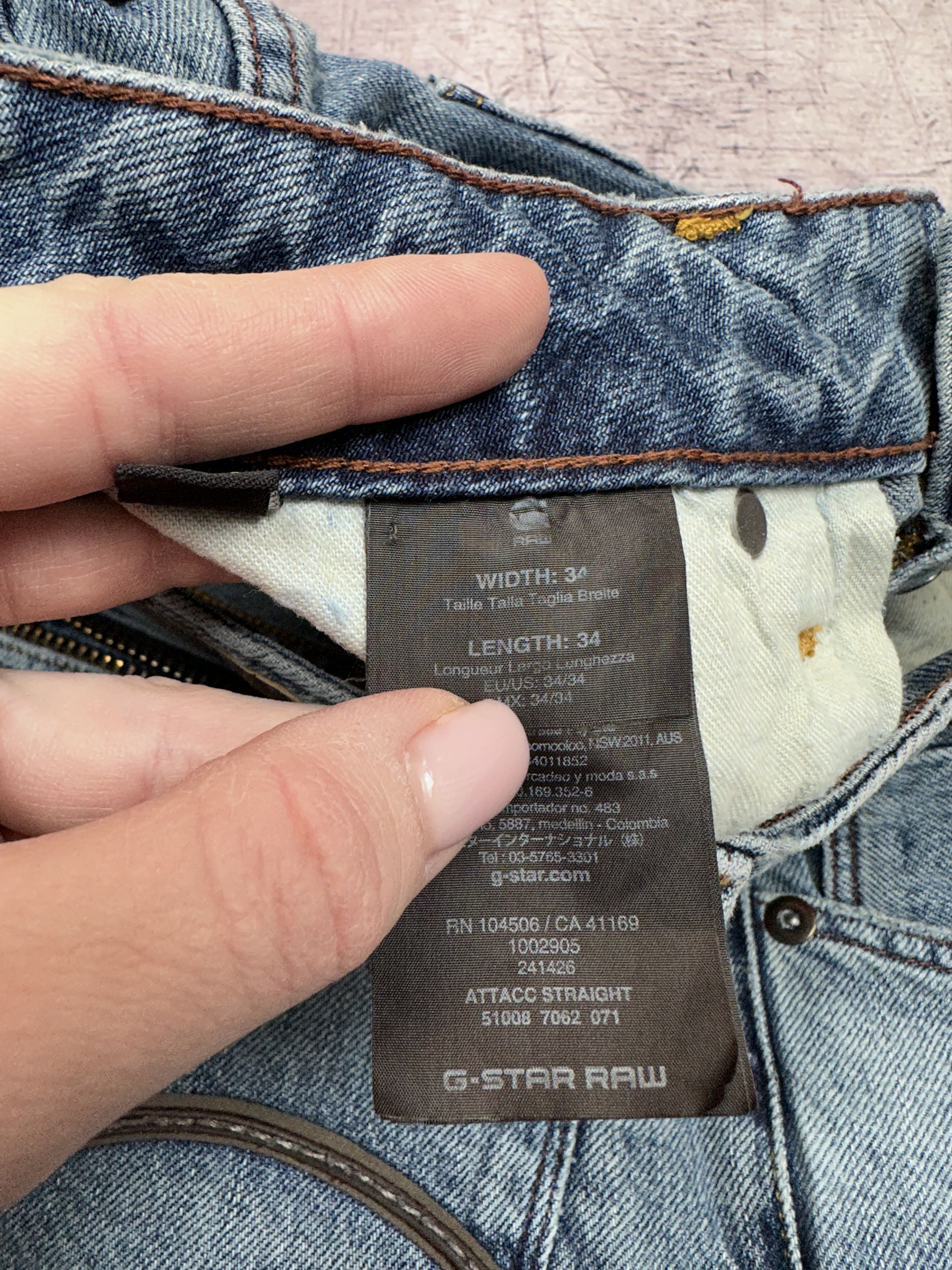 G-Star G Star Raw Attacc Straight Mens Denim Pants Jeans Size US 34 / EU 50 - 4 Thumbnail