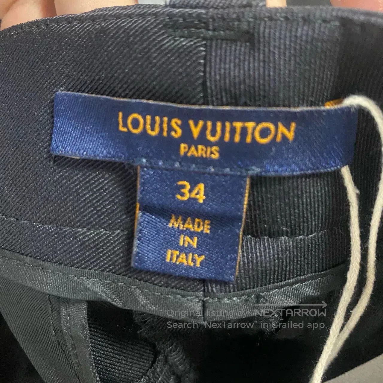 Louis Vuitton Louis Vuitton Black Wool Trousers Size 34. Size US 34 / EU 50 - 3 Thumbnail