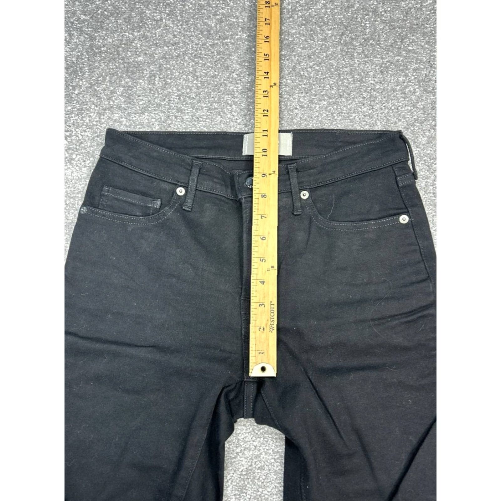 Everlane Everlane Jeans Womens The Mid Rise Skinny 28x26 Black Organic Cotton Stretch Denim 28 Size 28" / US 6 / IT 42 - 4 Thumbnail