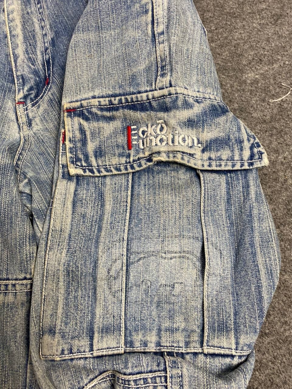 Ecko Unltd. vintage 90s ecko function baggy cargo denim nice design Size US 31 - 12 Thumbnail