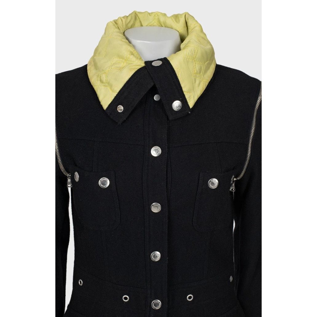 Dolce & Gabbana Dolce & Gabbana Black Detachable Sleeve Coat - Size 42/ M Size M / US 6-8 / IT 42-44 - 4 Thumbnail