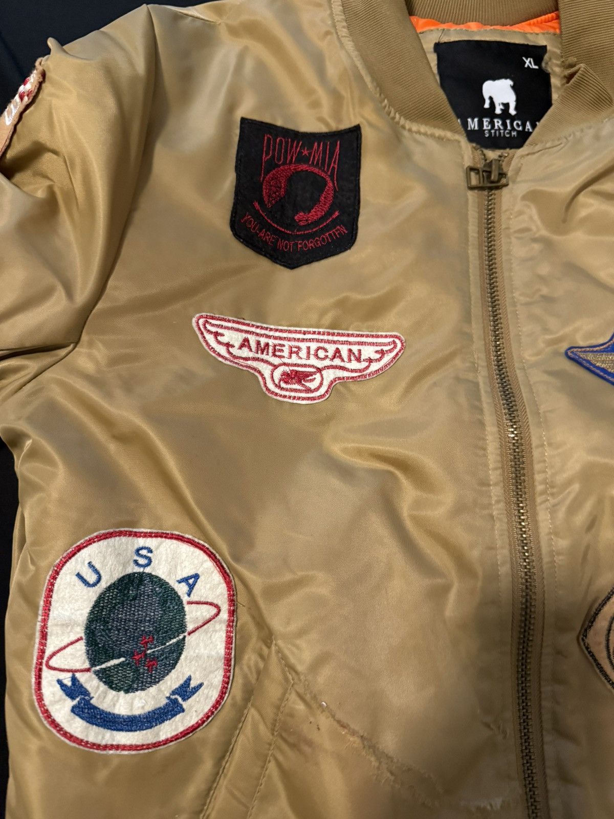 Other × Vintage brown aviator bomber jacket Size US L / EU 52-54 / 3 - 3 Thumbnail