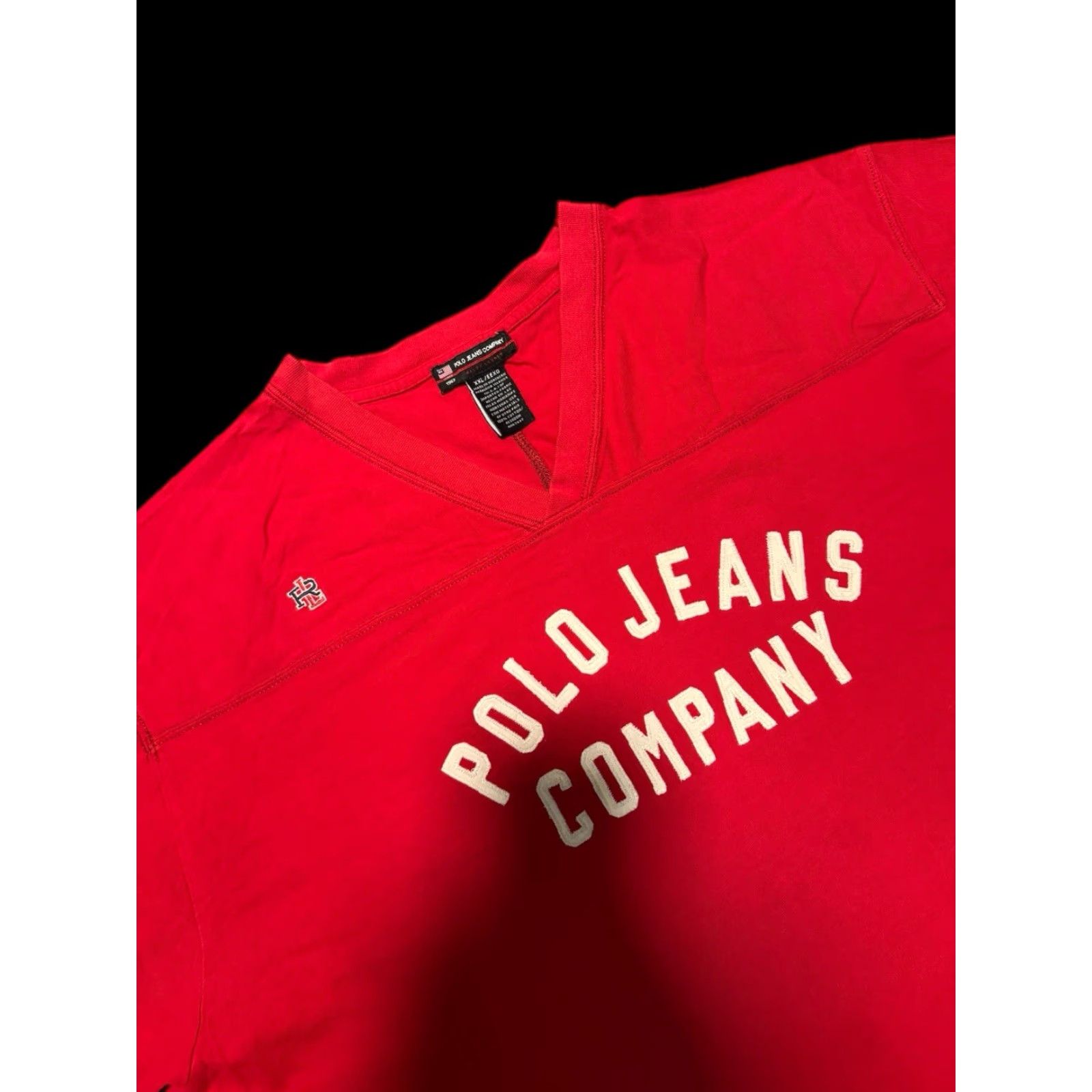 Polo Ralph Lauren VINTAGE Polo Ralph Lauren Polo Jeans Co RRL Red 2XL T-Shirt Men Short Sleeve Crew Neck Cotton Knit Graphic Print Relaxed Regular 1990s Mens Size US XXL / EU 58 / 5 - 6 Thumbnail