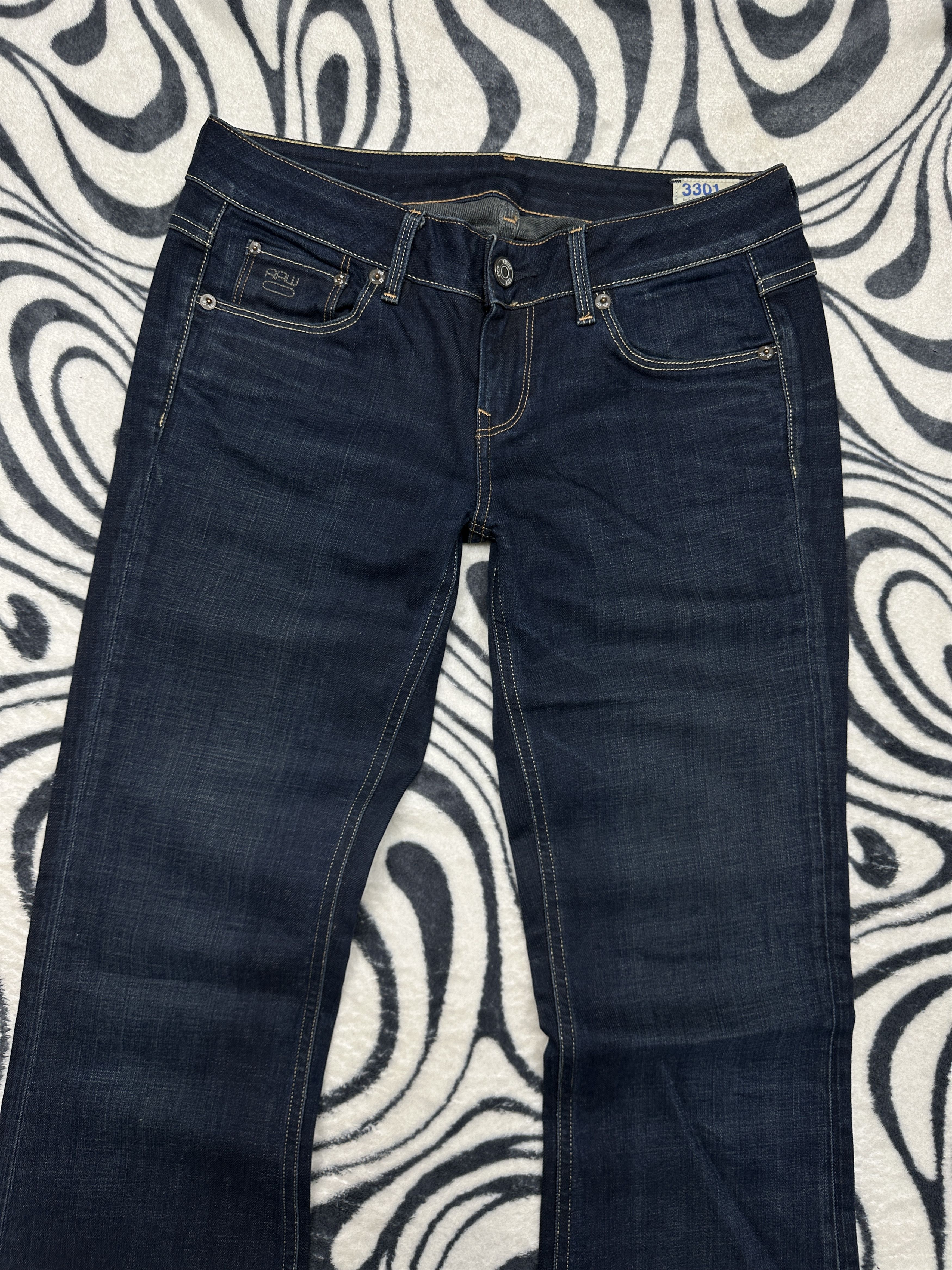 G-Star G Star Raw 3301 Bootleg Womens Denim Pants Jeans Flared Size 29" - 2 Thumbnail
