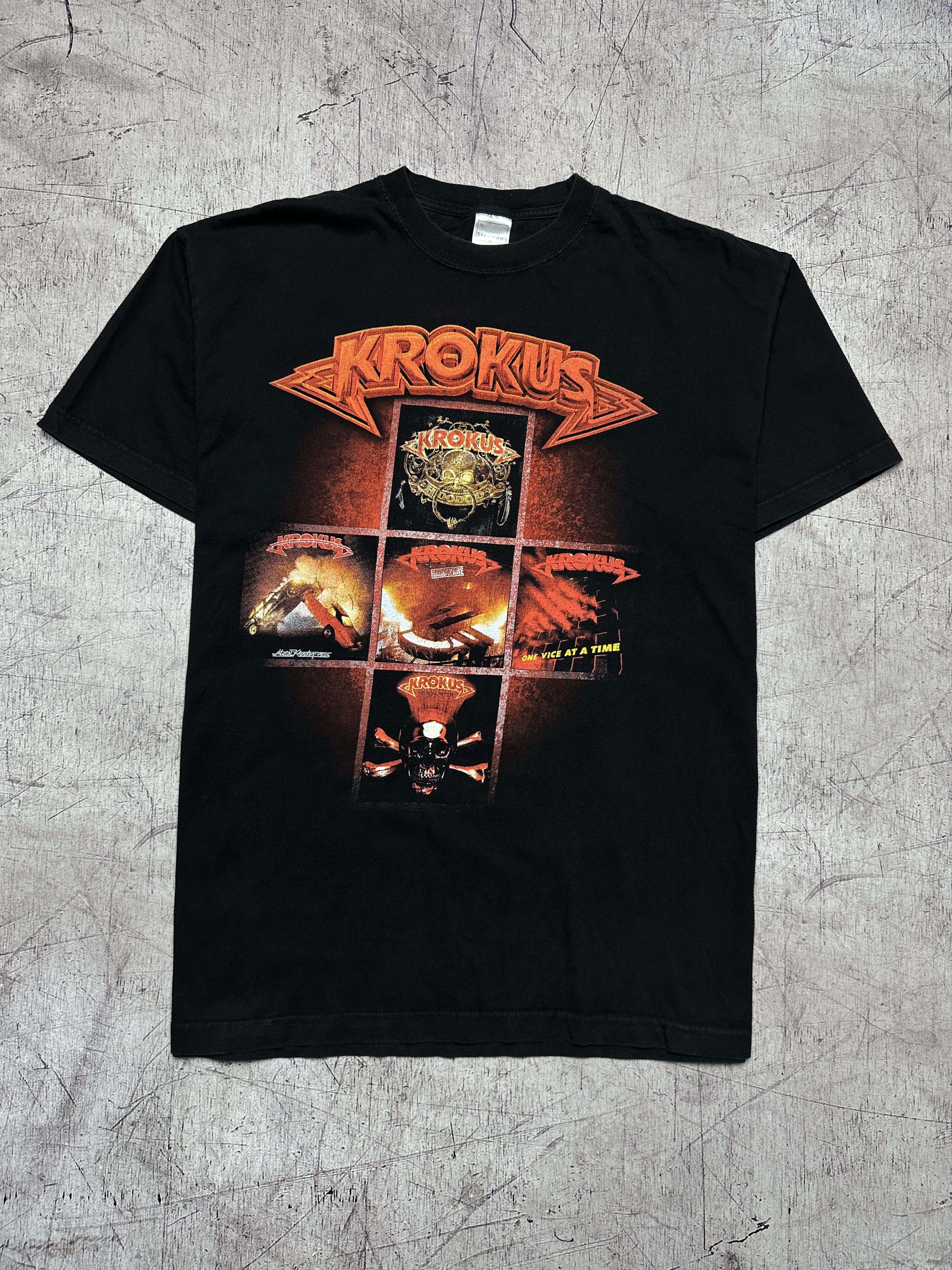 Band Tees × Vintage Krokus The Big Five European Tour Vintage Mens T-Shirt Size US XL / EU 56 / 4 - 1 Thumbnail