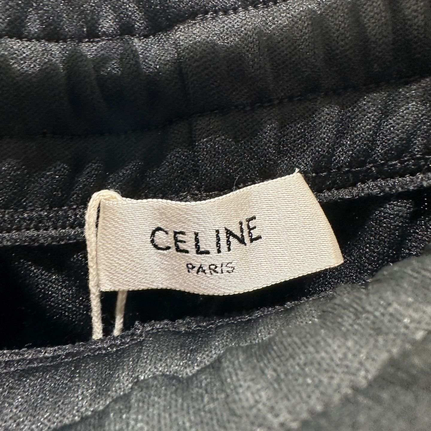 Celine Celine mar263 logo drawstring casual pants S Size 26" / US 2 / IT 38 - 3 Thumbnail