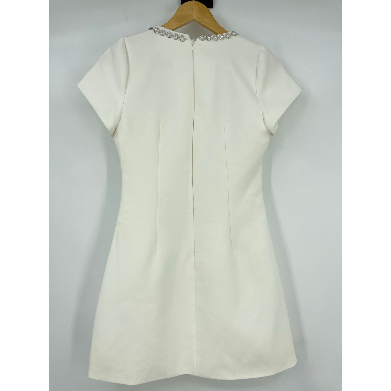 LIKELY LIKELY | Sergio Dress White Crystal Pearl Embellished Mini 6 Size M / US 6-8 / IT 42-44 - 4 Thumbnail